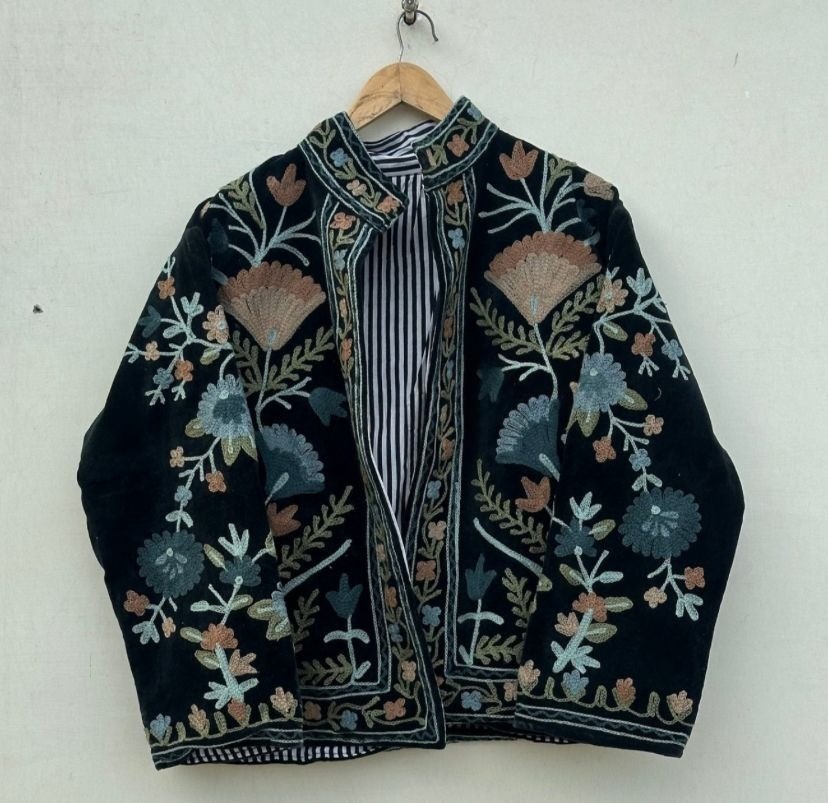 Handmade Suzani Embroidery Jacket~Winter Wear Jacket Coat~Women Coat Suzani