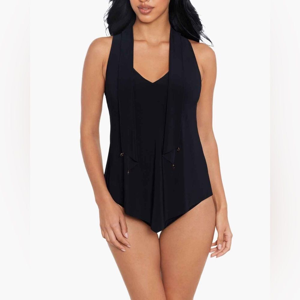 NWT Magicsuit Charmed Life Izzy Tankini Top Women’s Size 8 Black
