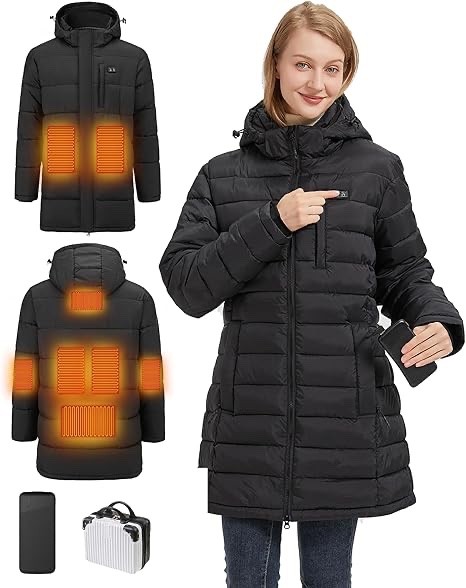 Women’s Heated Jacket with Battery Pack Womens Winter Small,