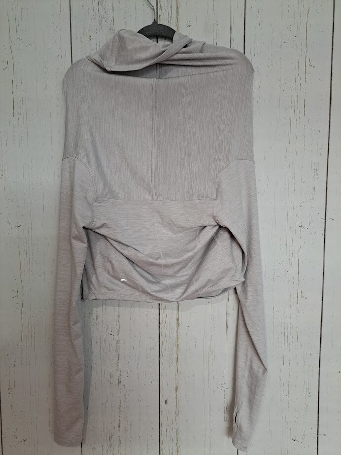 Zyia Haze Active Size XS Gray Wrap Gym Long Sleeve Running Yoga Shirt