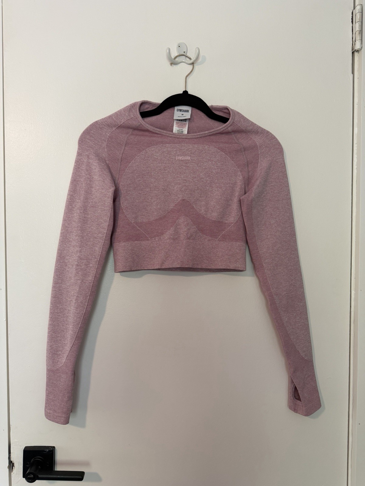 Gymshark pink long sleeve crop top size M Women’s