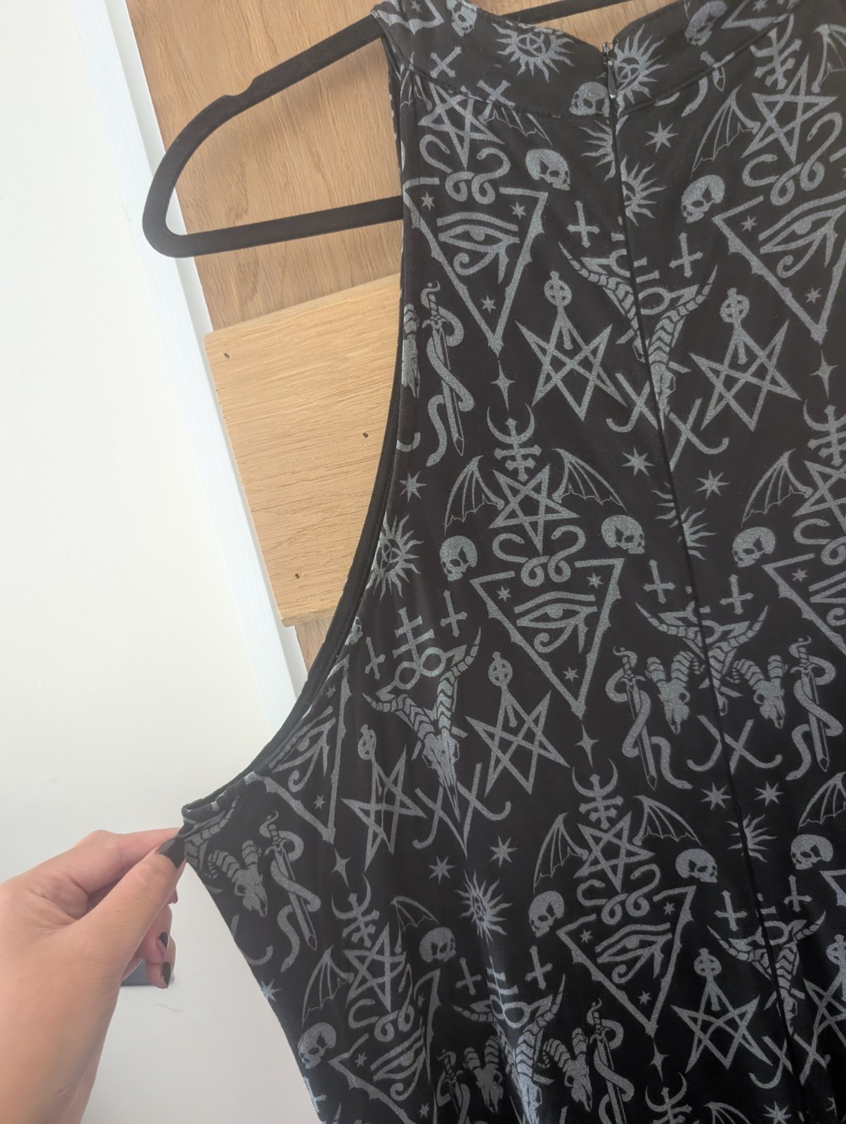 Killstar Over Queen Maxi Dress Size 4XL Occult Pattern Goth Alternative Summer