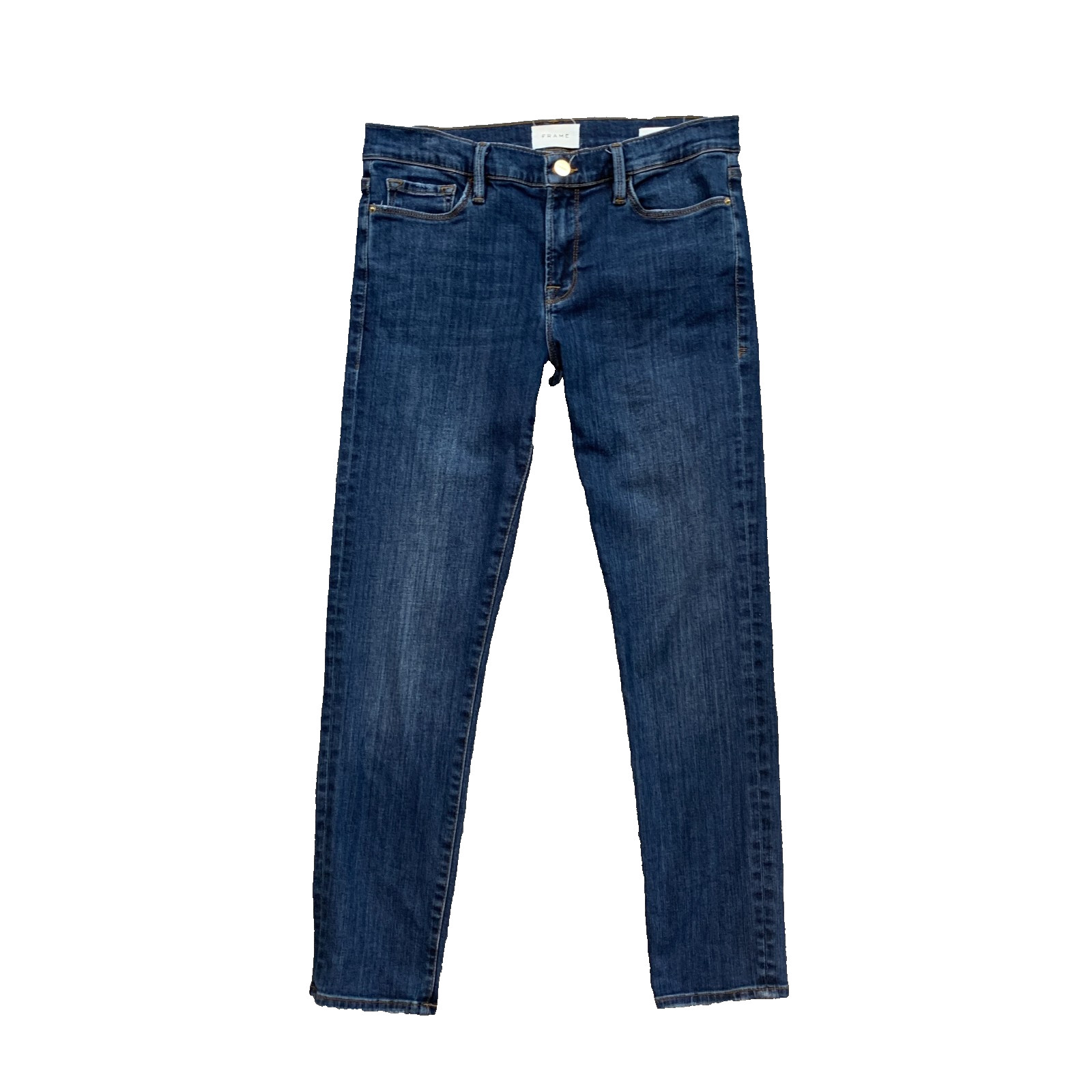 Frame Jeans Womens 28 Dublin Denim Le Garcon Stretch Pocket Mid Rise ZIp Fly