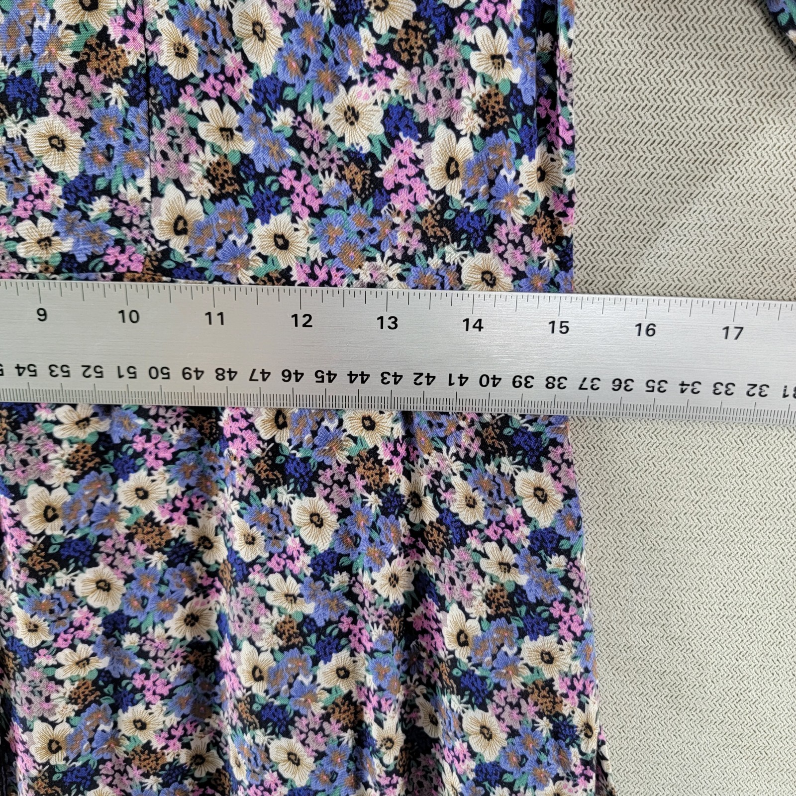 Natural Life Womens Dress Button Front Maxi Smocked Sleeve Shirt Size Medium