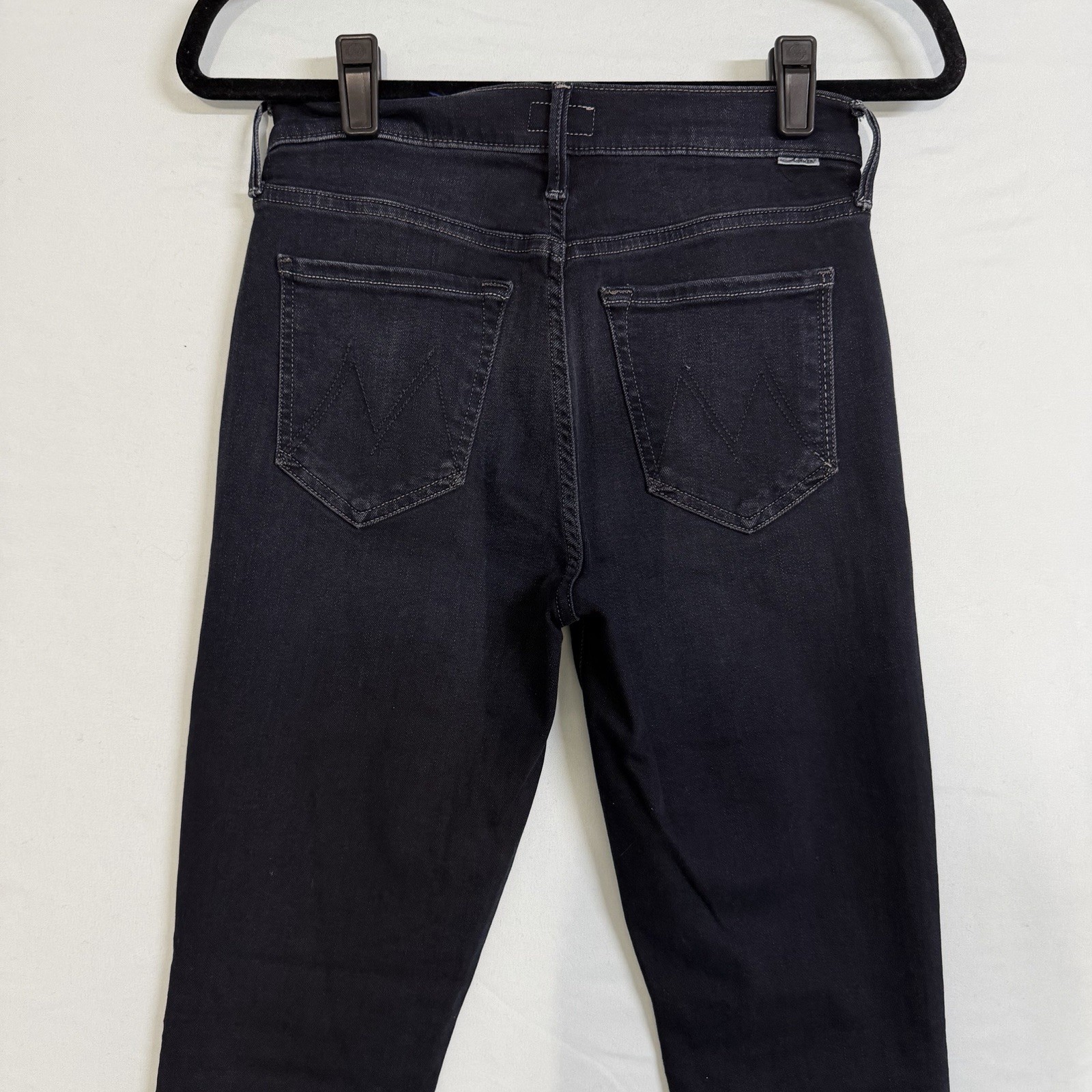Mother Size-26 The Stunner Two Step Fray Last Call Dark Blue Wash Denim Jeans