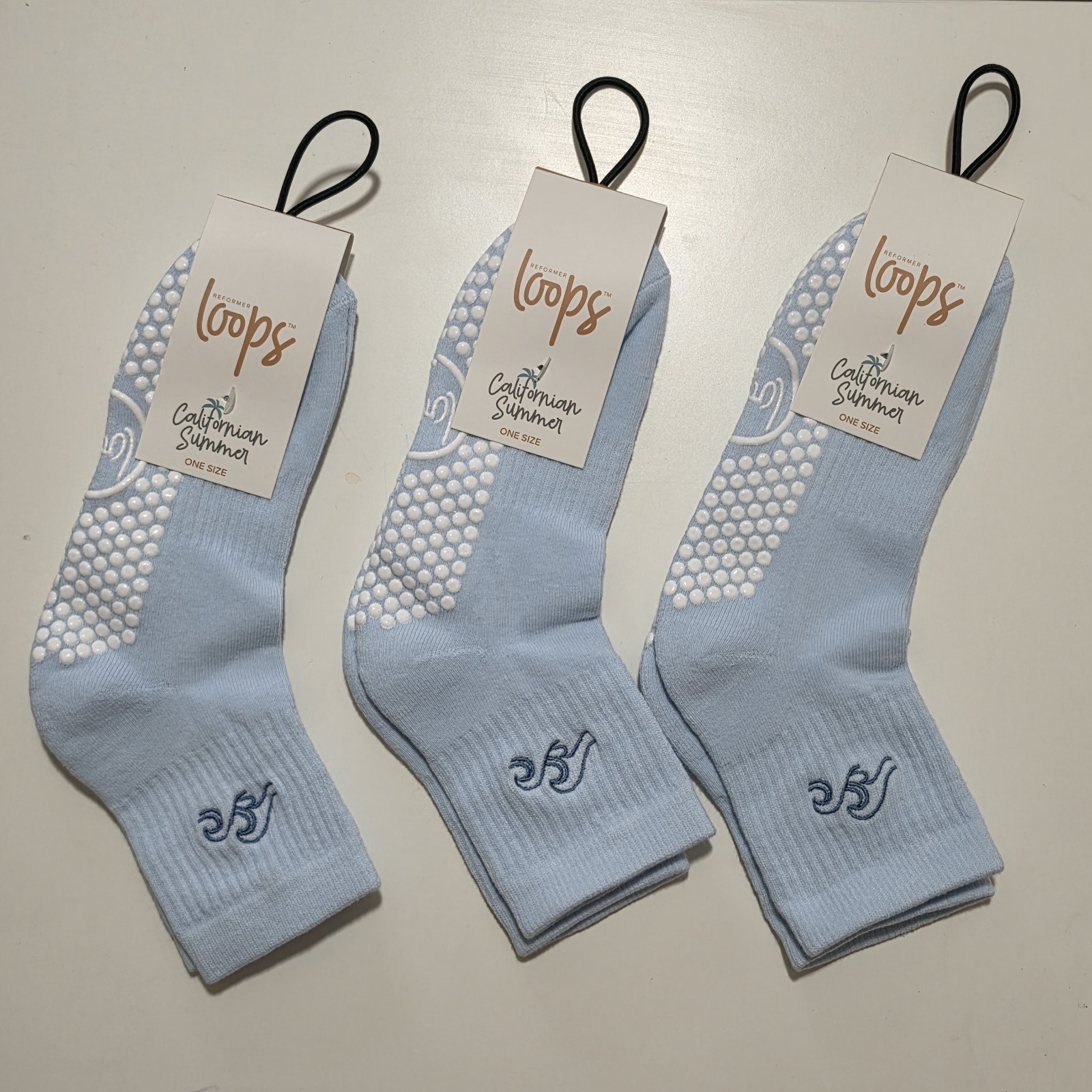 3 Pairs Pilates Grip Socks Women Non Slip Yoga Barre Hospital Crew Socks