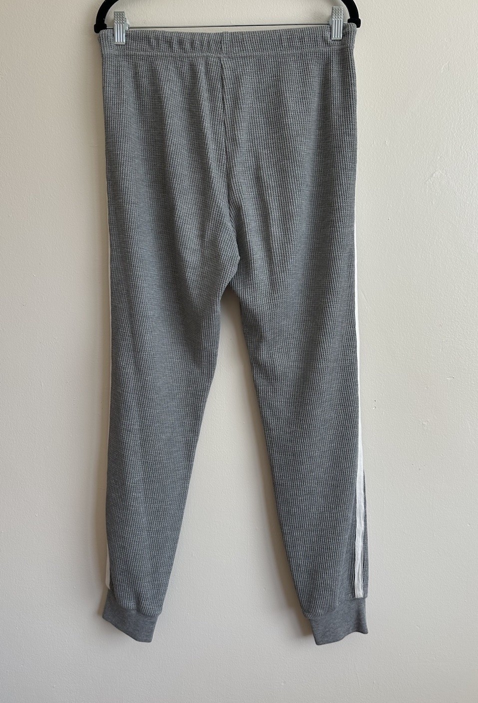 Varley Kelvin Jogger Pants Waffle Knit Gray Size M