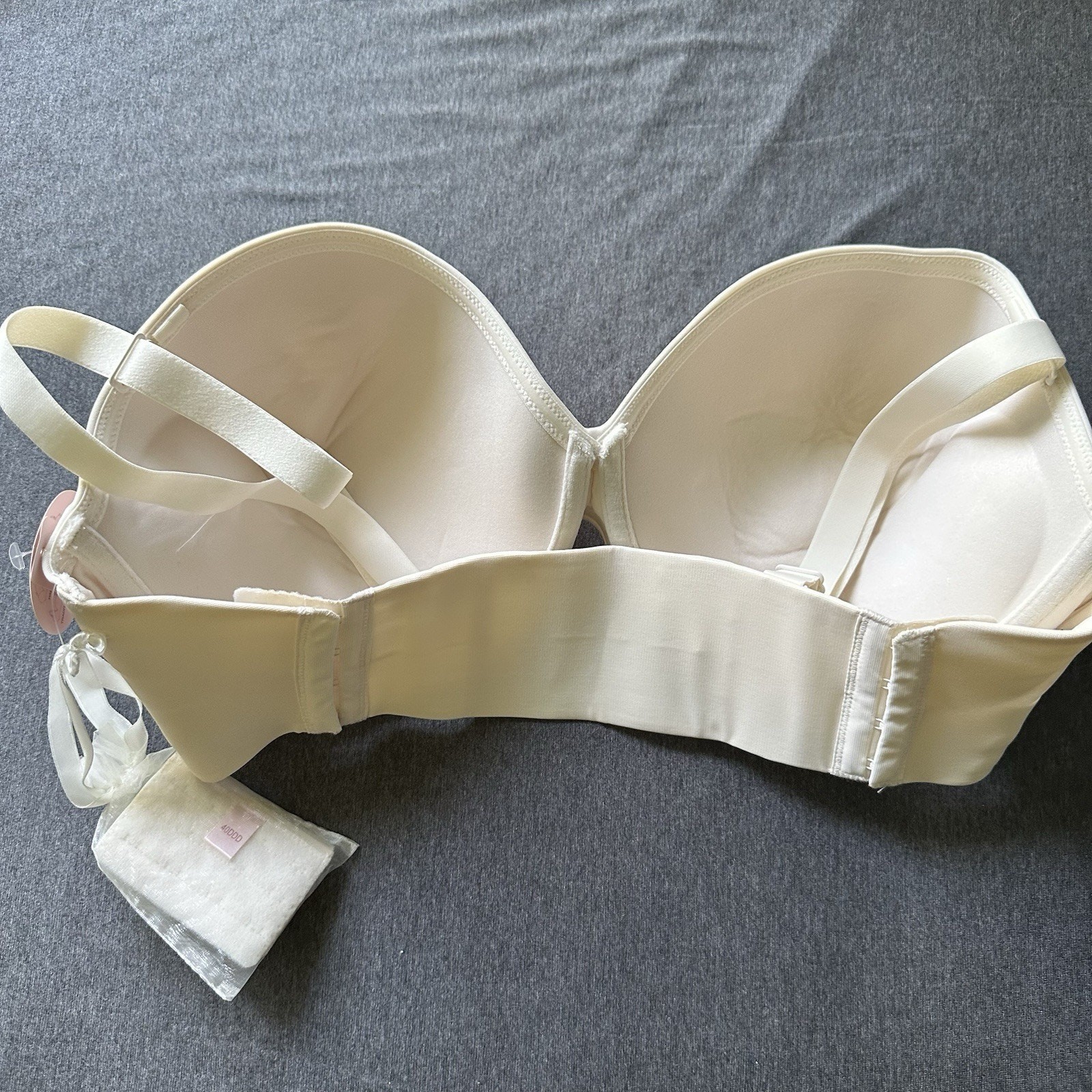 Cacique Multi Way Boost Bra Beige 40DDD Convertible Strapless Wear Three Ways