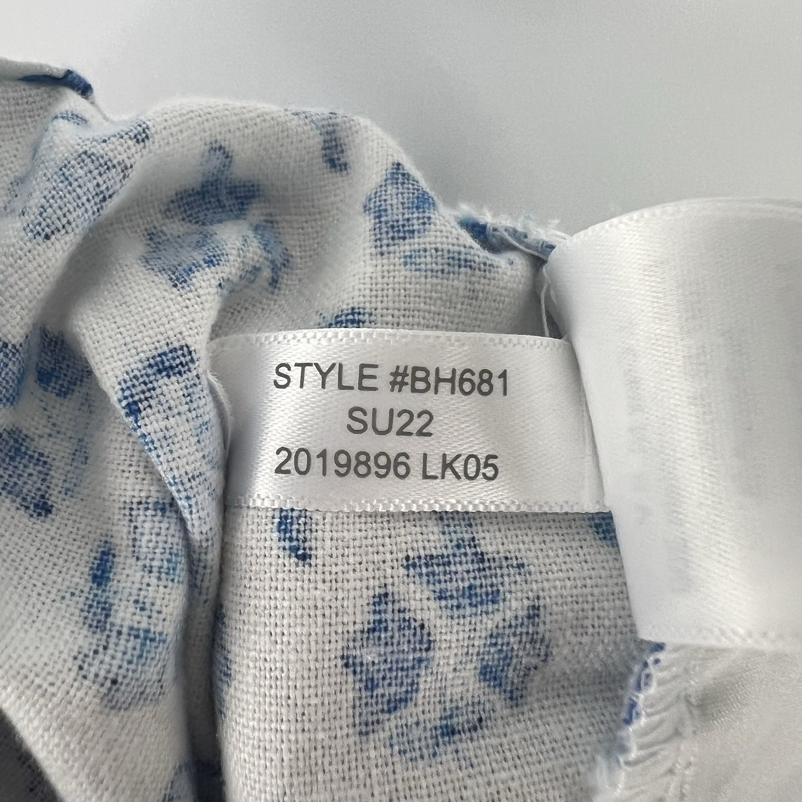 J. Crew Floral Print Linen Blend Pull On Ankle Pants Blue White 2022 Size 12P