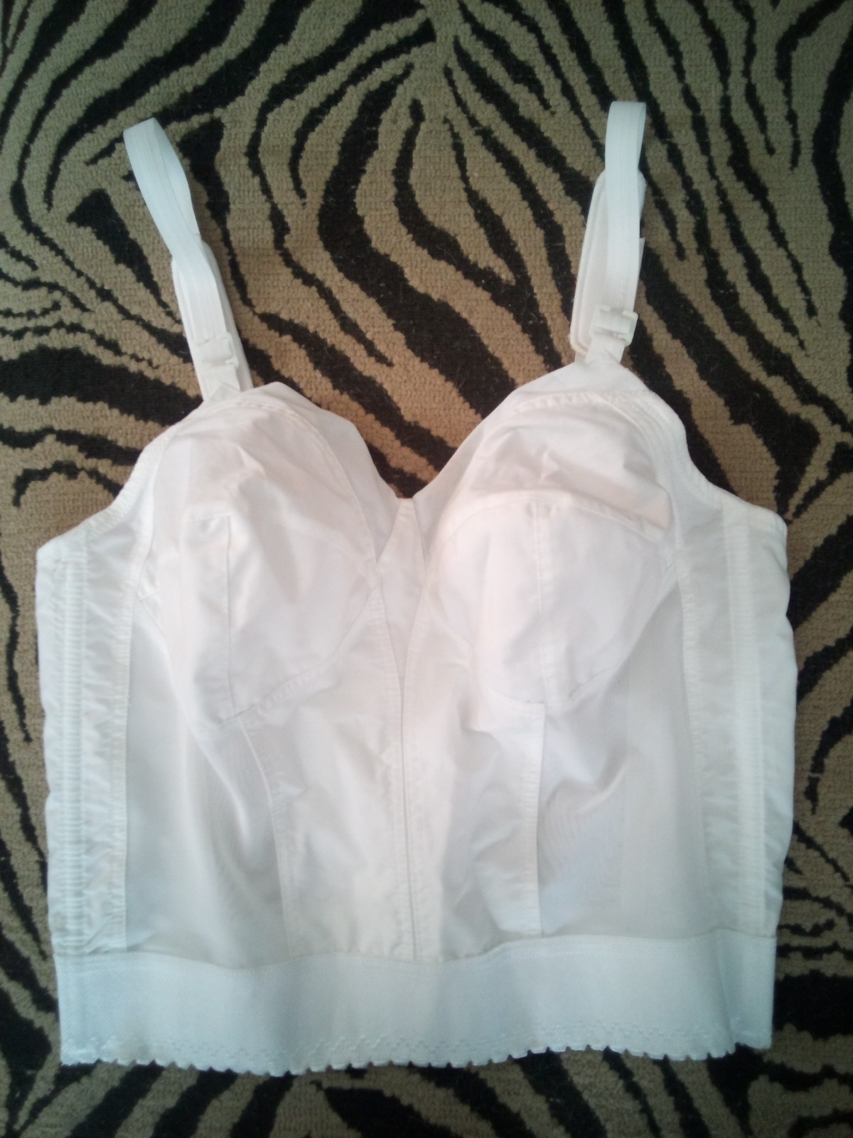 Vintage Exquisite Form 7532 Fully Posture Longline Bra White 40D Slimming~NEW~pz