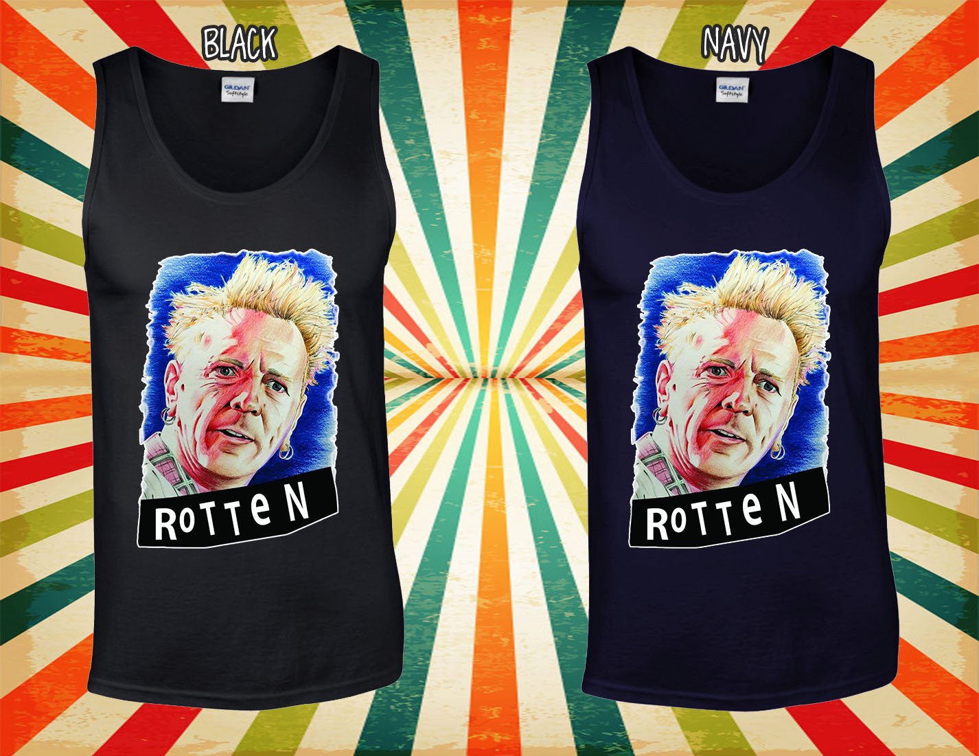 Punk Rocker Jonny Rotten Sex Pistol Men Women Vest Tank Top Unisex T Shirt 2071
