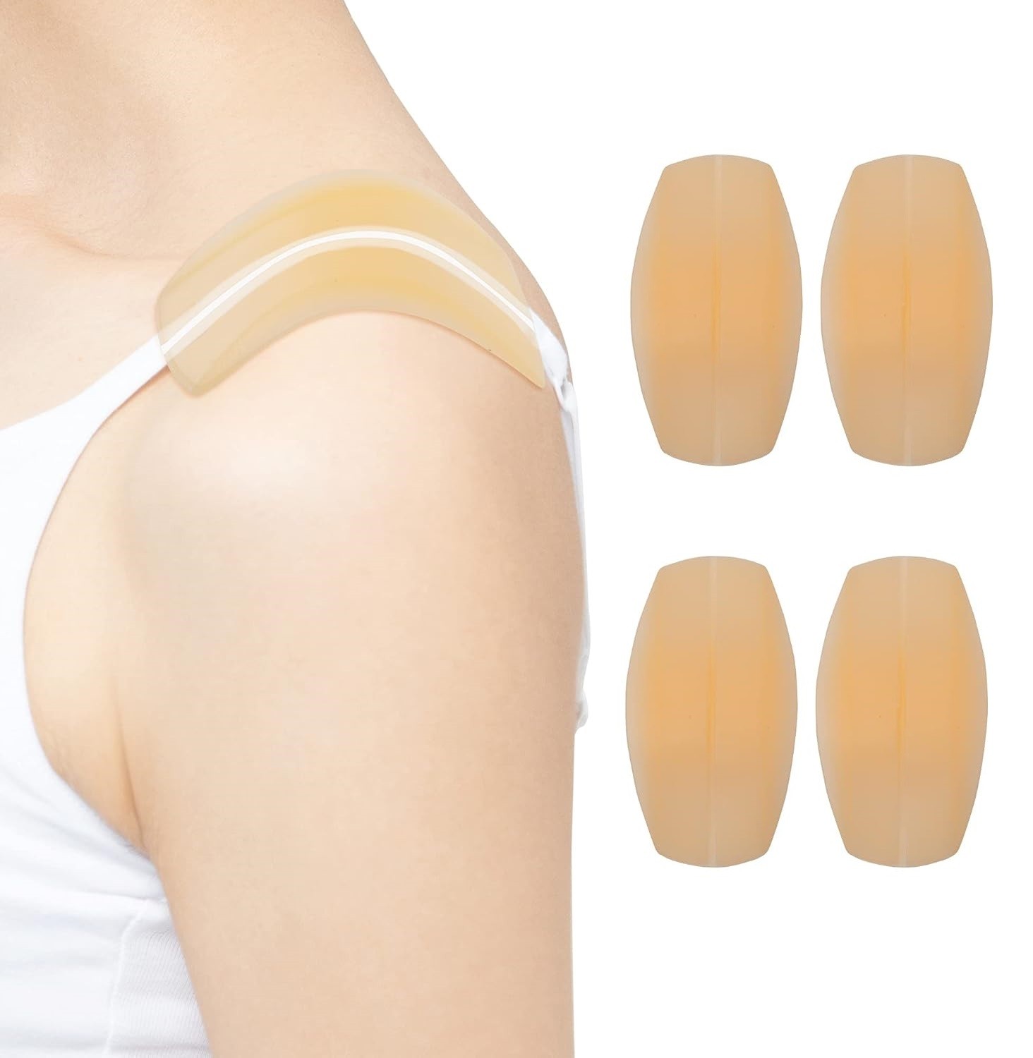 6 Pair Bra Strap Gel Pad Retainer Non-slip Soft and Easy Shoulder Protection Pad