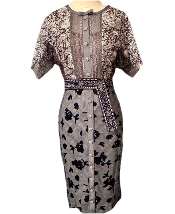 NWT Anthropologie Beguile Byron Lars Belleza Lace Belted Sheath Dress 8 $358