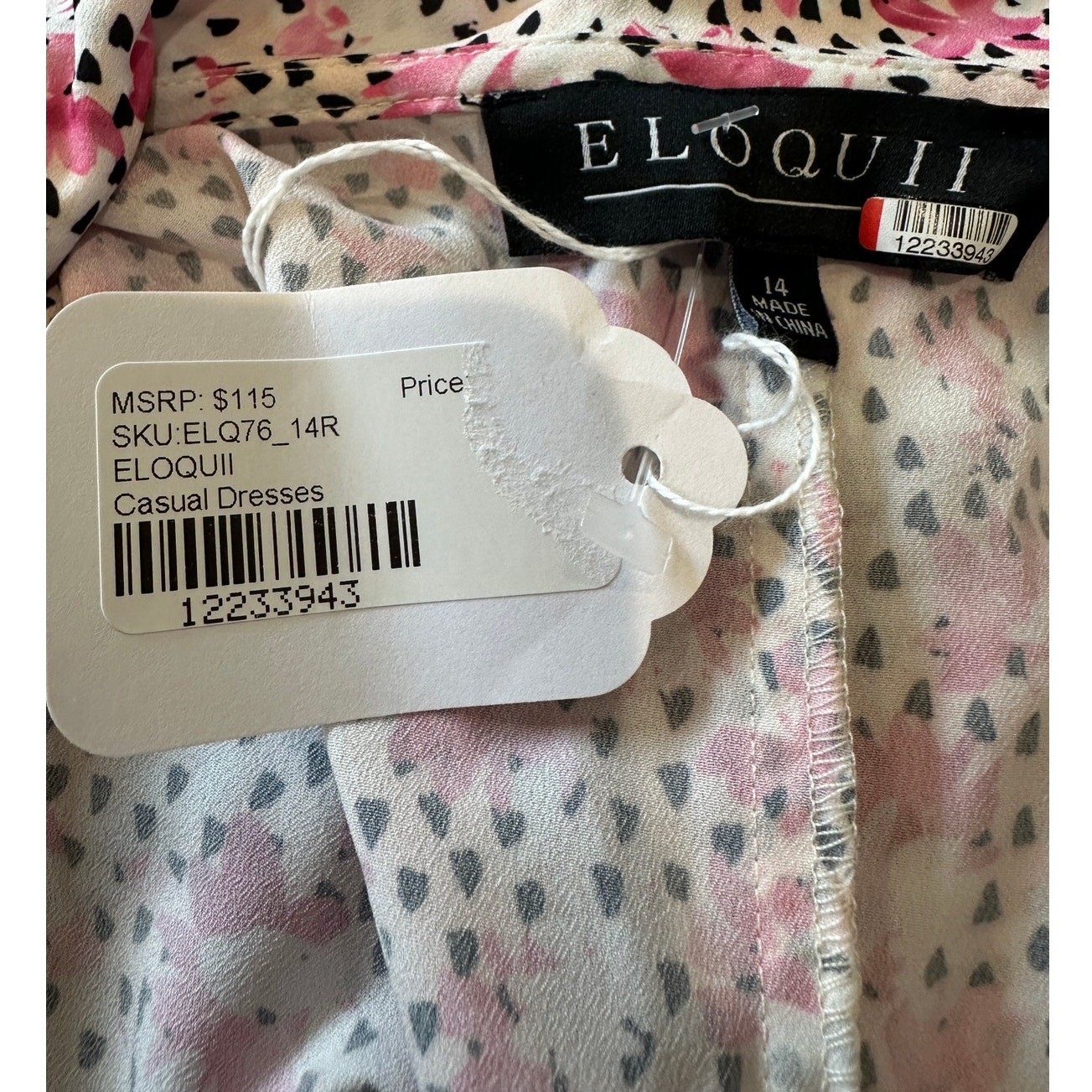 Eloquii Pink Party Dress Size 14 High Low Floral Ruffle Wedding Romantic $1461