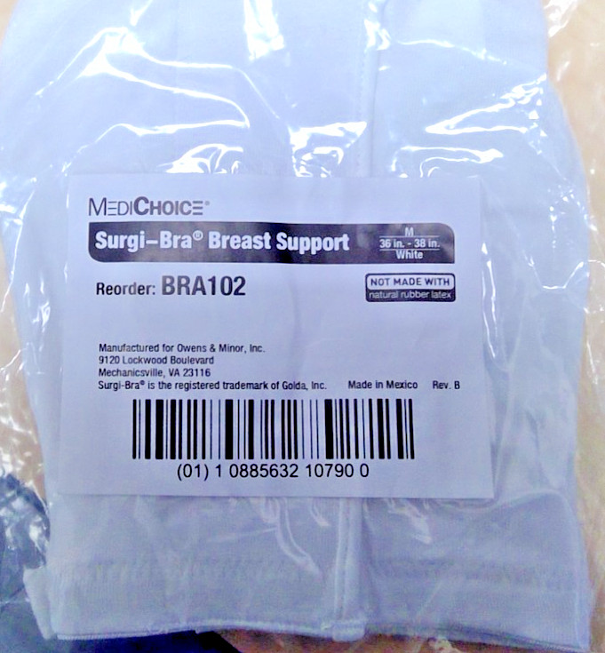 MediChoice Surgi-Bra Postsurgical Breast Support Bra, #BRA102-107, S – 4XL