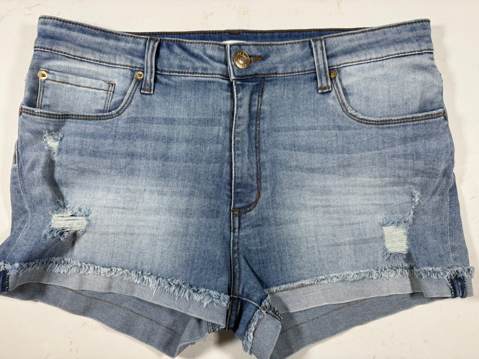 STS Blue Size 31 Denim Jean Shorts Molly High Rise, Distressed, Cuffed Strech