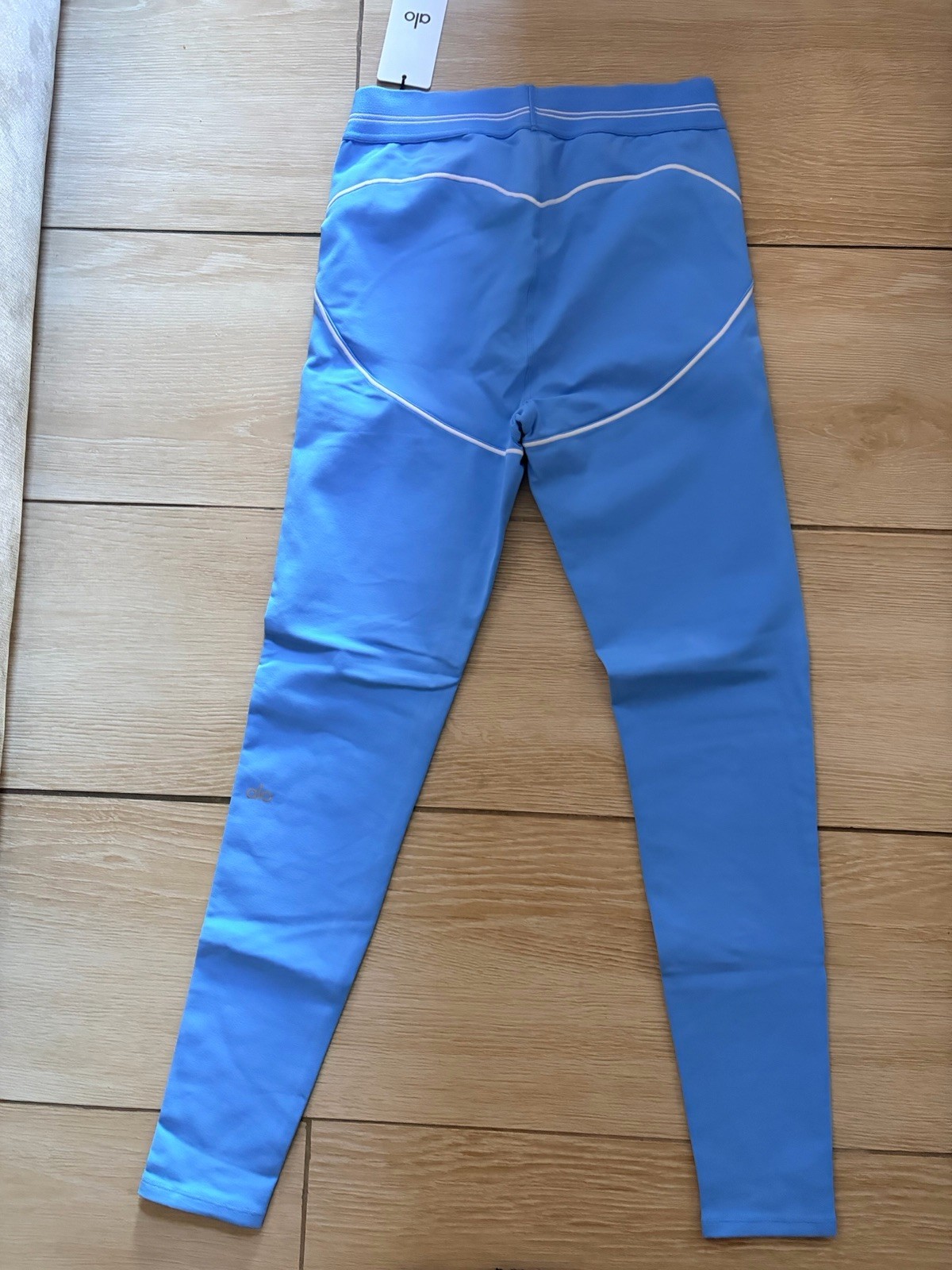Alo Yoga Airbrush Heart Throb High-Waist Stretch Yoga Leggings Blue L