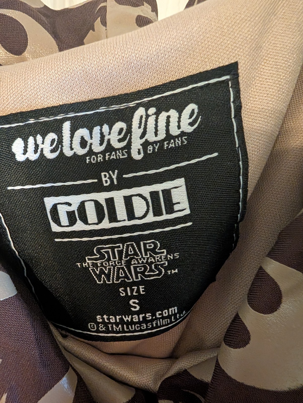 WeLoveFine By Goldie Star Wars Rey Hooded Resistance Dress Size Small