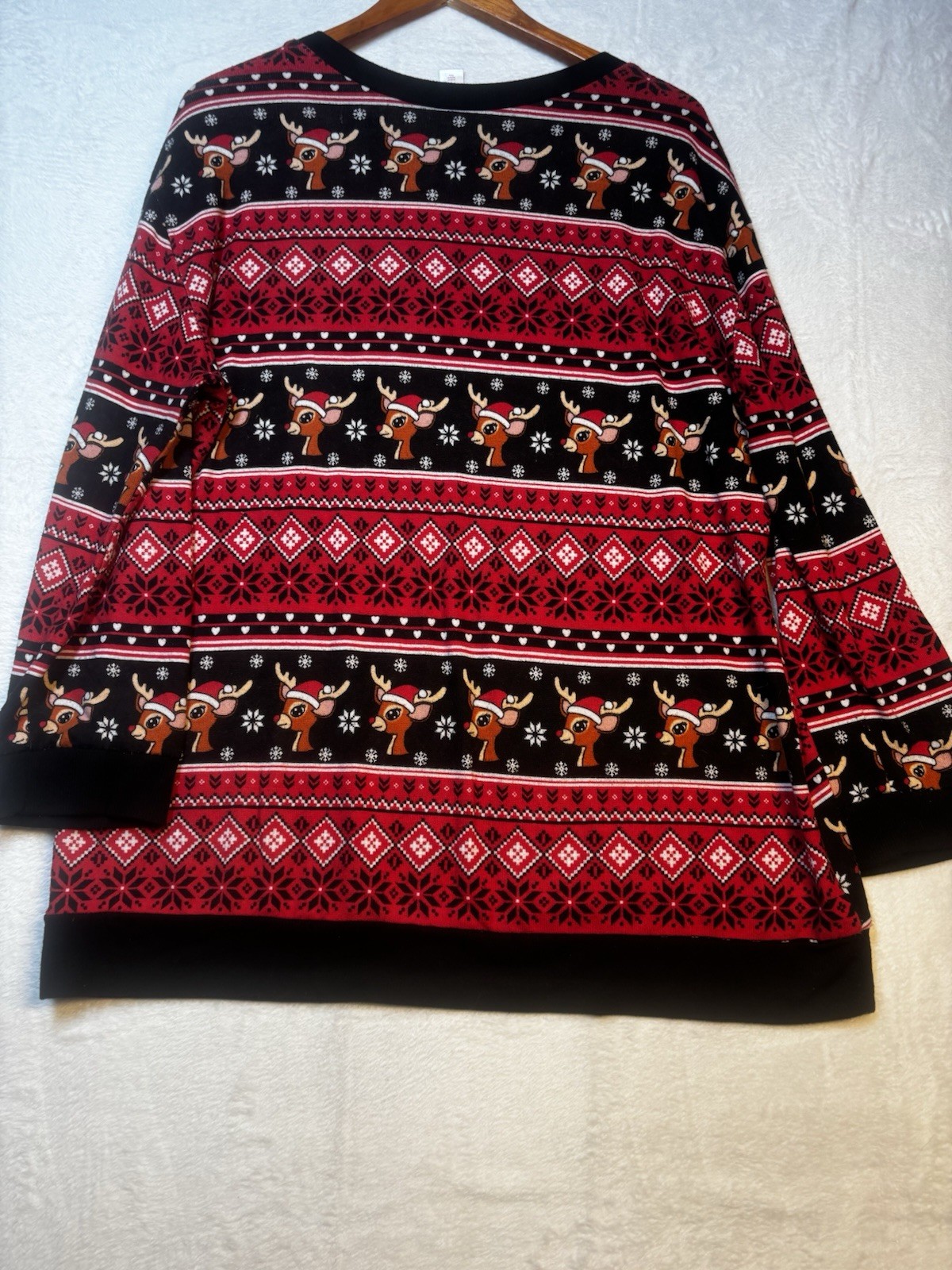 No Boundaries Womens Sweater Reindeer Long Sleeve Juniors Size 3XL – Runs Small