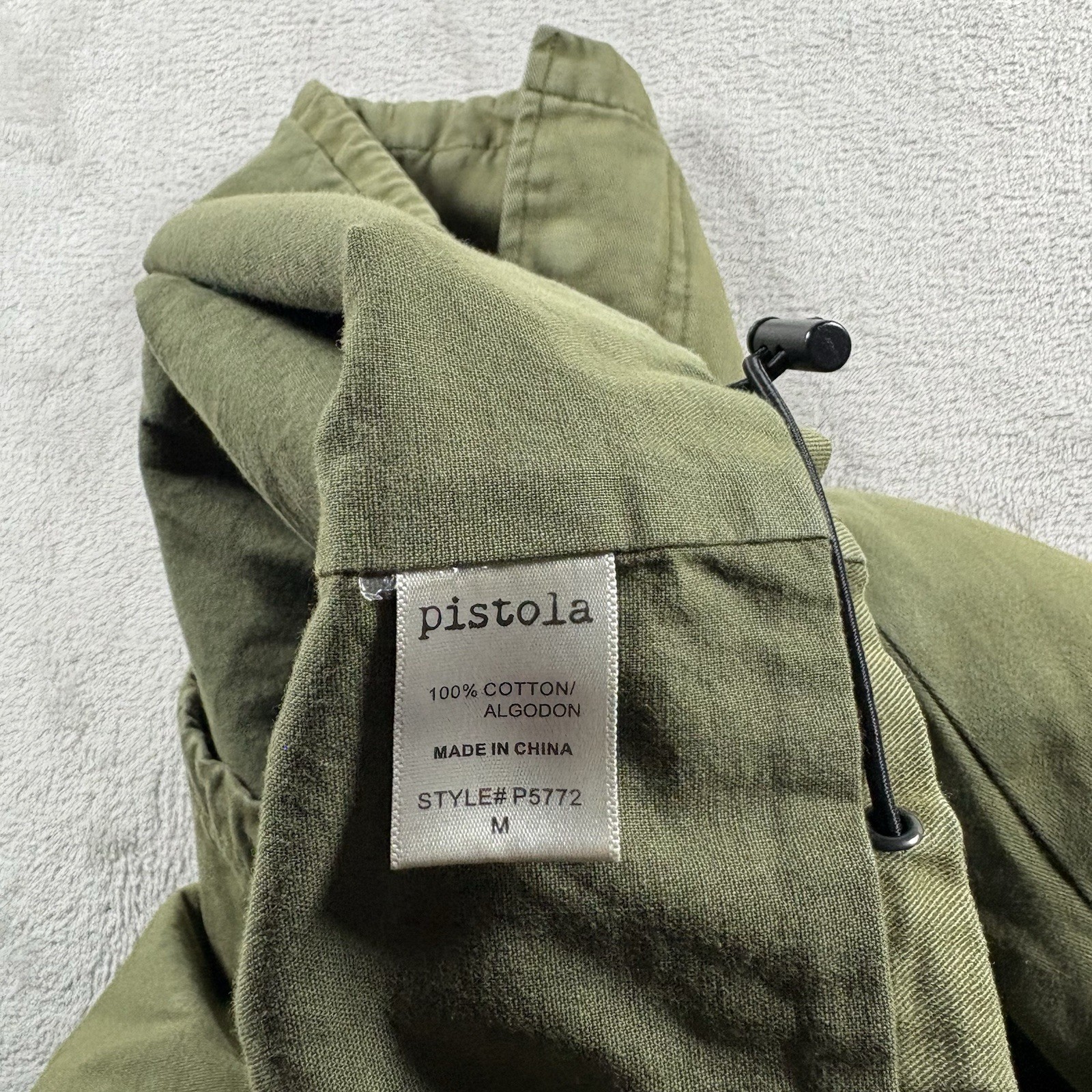 Pistola Army Jacket Women’s M Green Pockets Cargo Utility Coat Zip Button #875