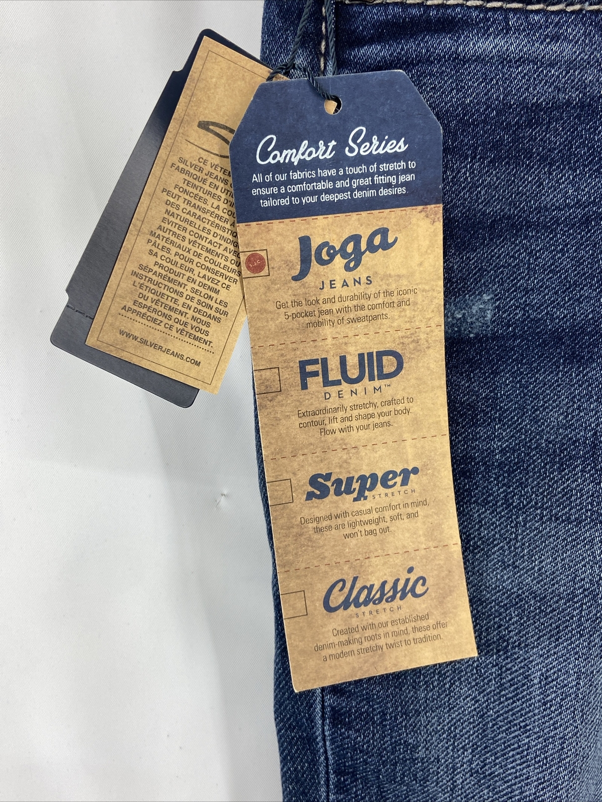 Silver Jeans Suki Woman’s Joga Jeans Skinny Size 32×31 Destroyed Distressed NWT