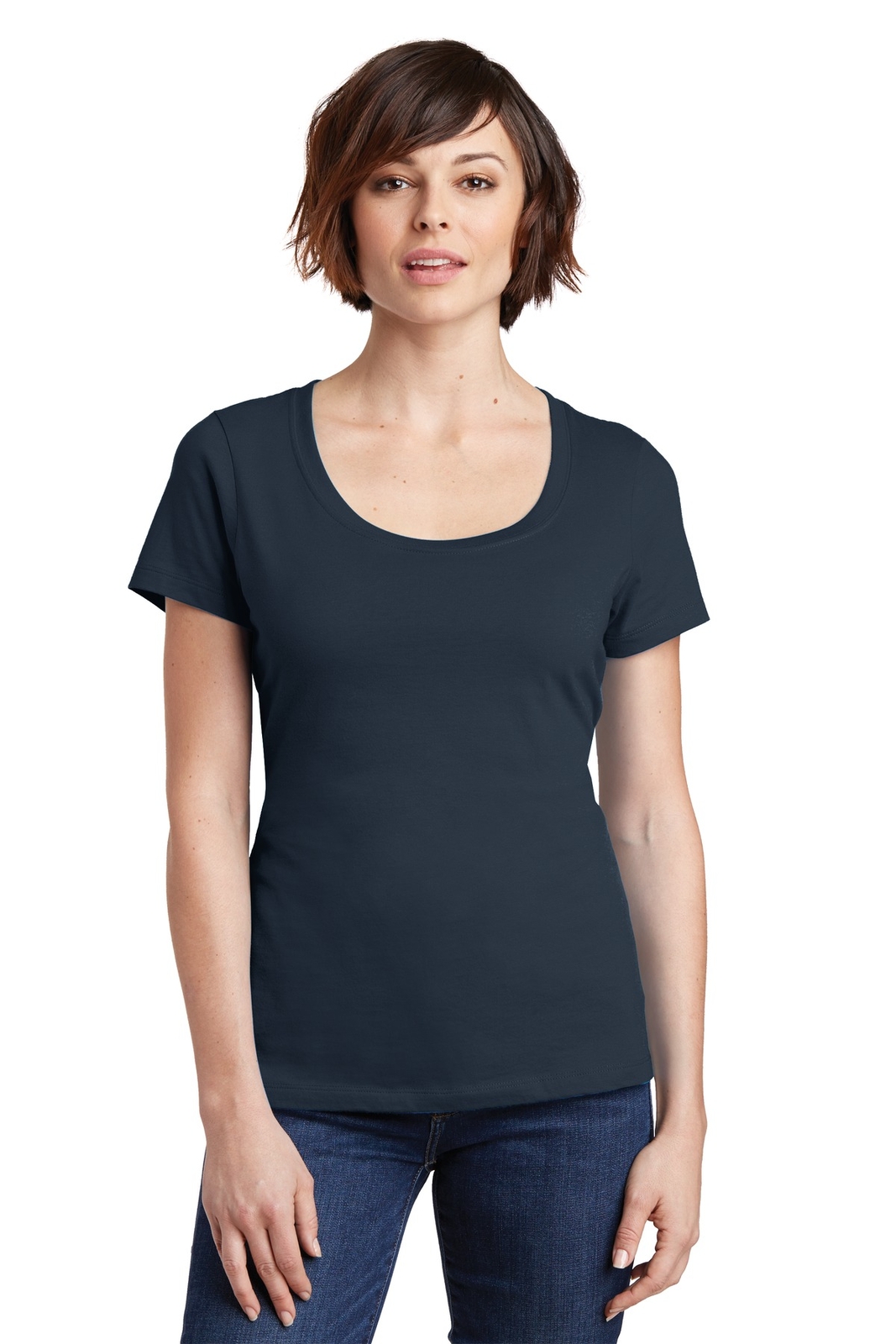 District Womens Short Sleeve Perfect Weight Scoop Tee DM106L