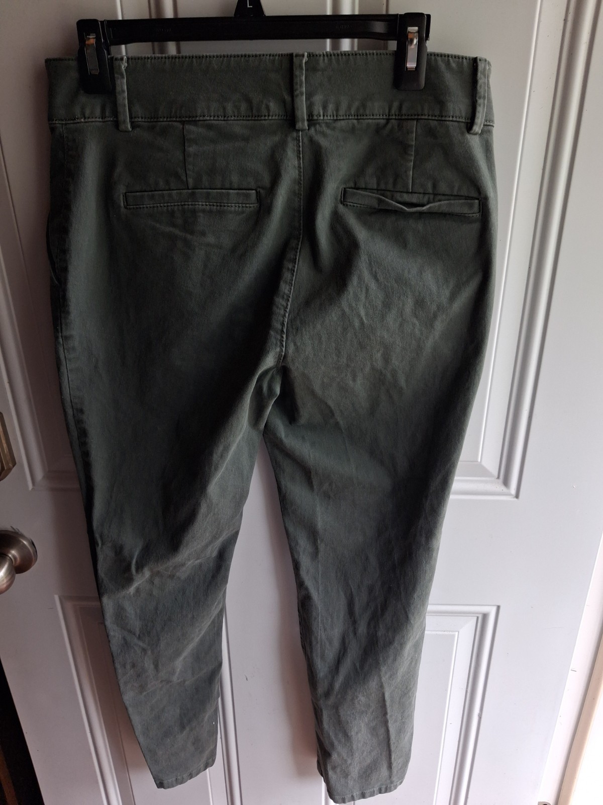 Loft Pants Women Sz 6 Sage Green Stretch Chino Slim Straight Leg Casual Trousers