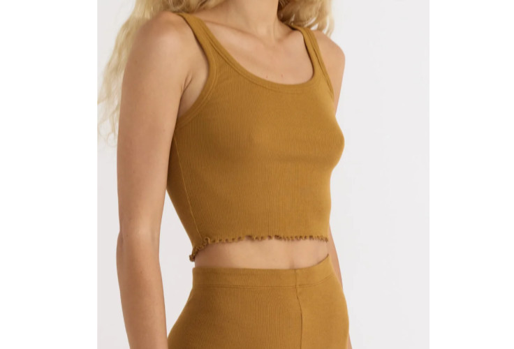 Organic Basics Women’s Cropped Tank in Large, Organic Cotton Tank Top, NWT
