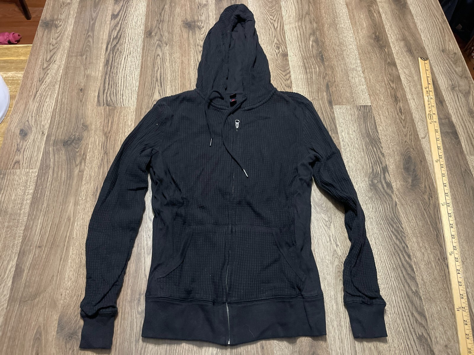 District Made Hoodie, Women’s Size XS, Black, Full Zip, Drawstring