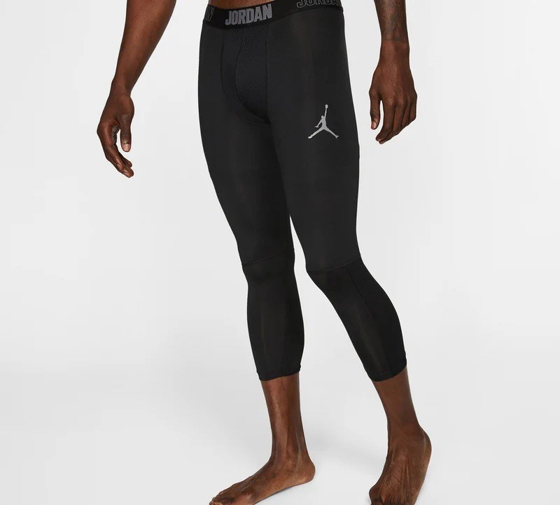 Jordan Dri-FIT Compression Tights Large Black 3/4 892246-010 READ BEFORE BUY!