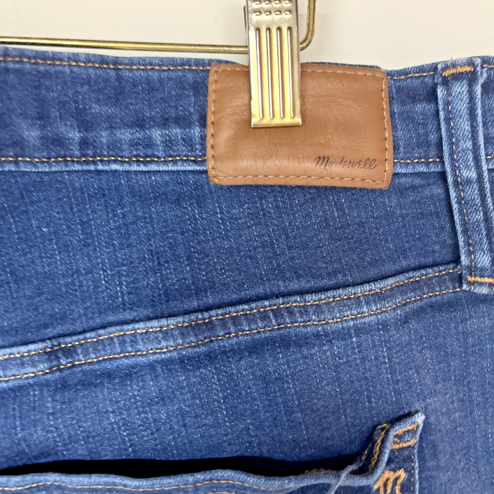 Madewell 10.5 Inch Mid Rise Skinny Jeans Womens 35 Dark Wash Stretch Denim