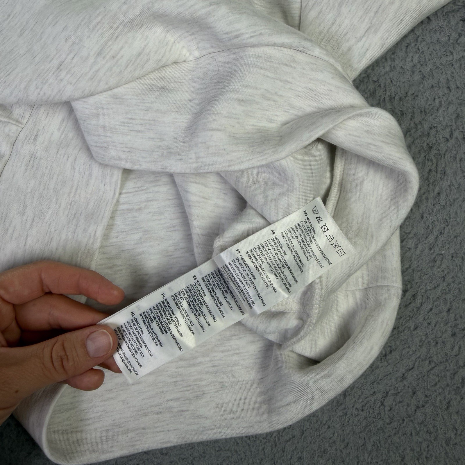 Varley Davidson Sweat Pullover Womens XXS Ivory Marl Doublesoft Quarter Zip