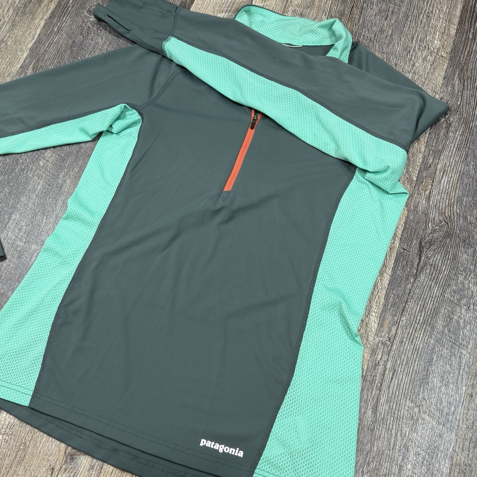 Patagonia Womens Gray All Weather 1/2 Zip Pullover Base Layer Small Running Top