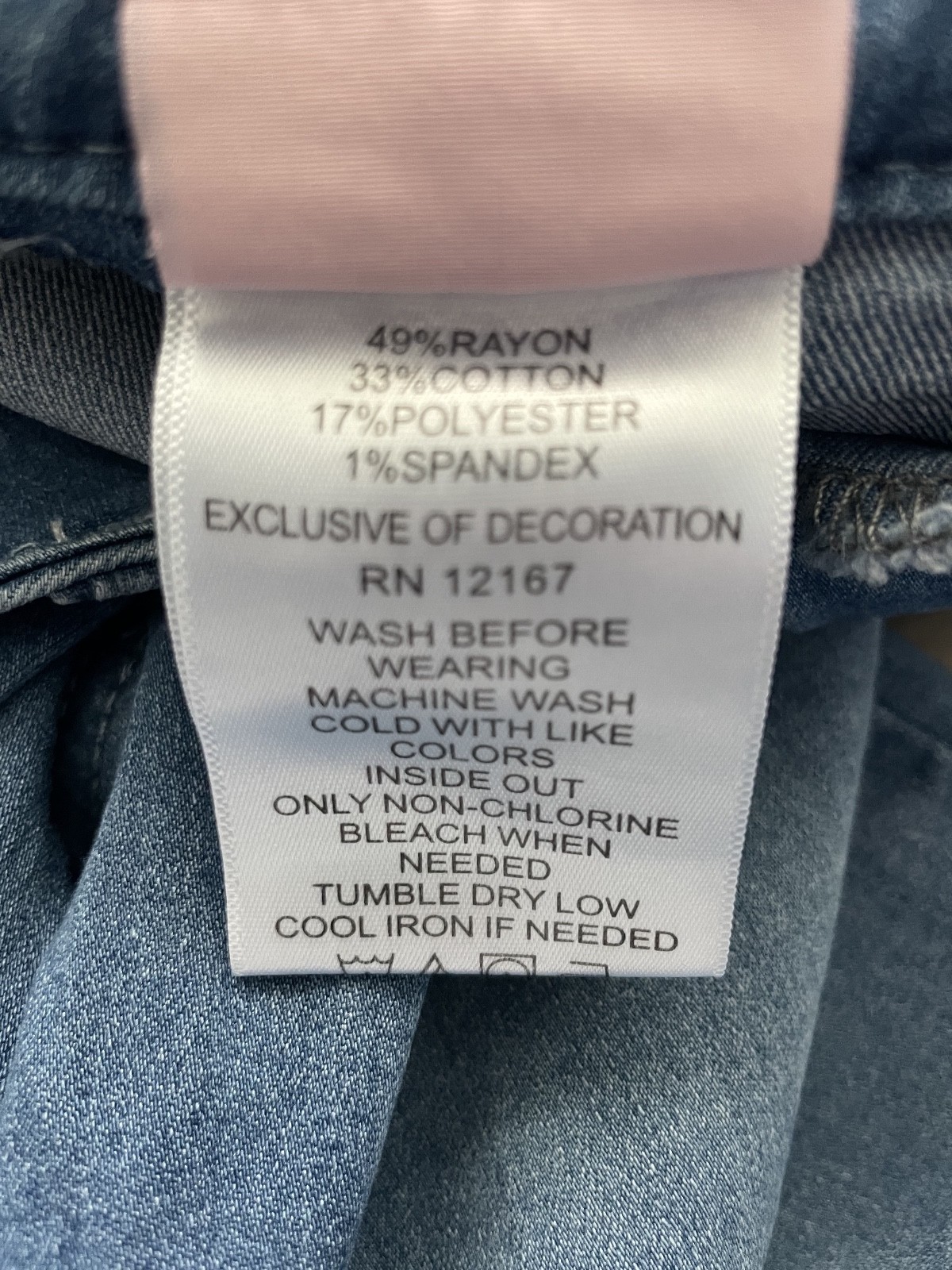 Laurie Felt – Crop Denim Back Pocket Straight Capri Jeans – Size XL Blue Pull On