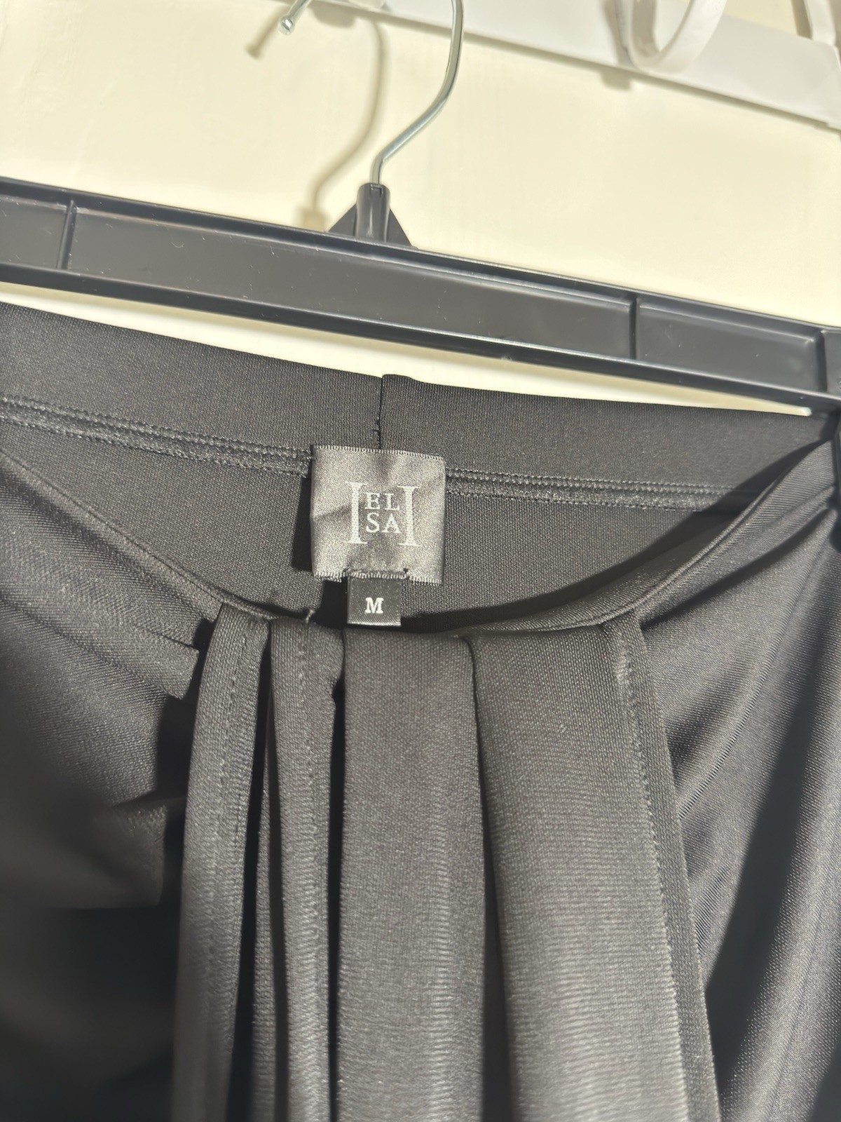 ELSA Women’s Black Solid Mini Skirt Long Length Regular Size M