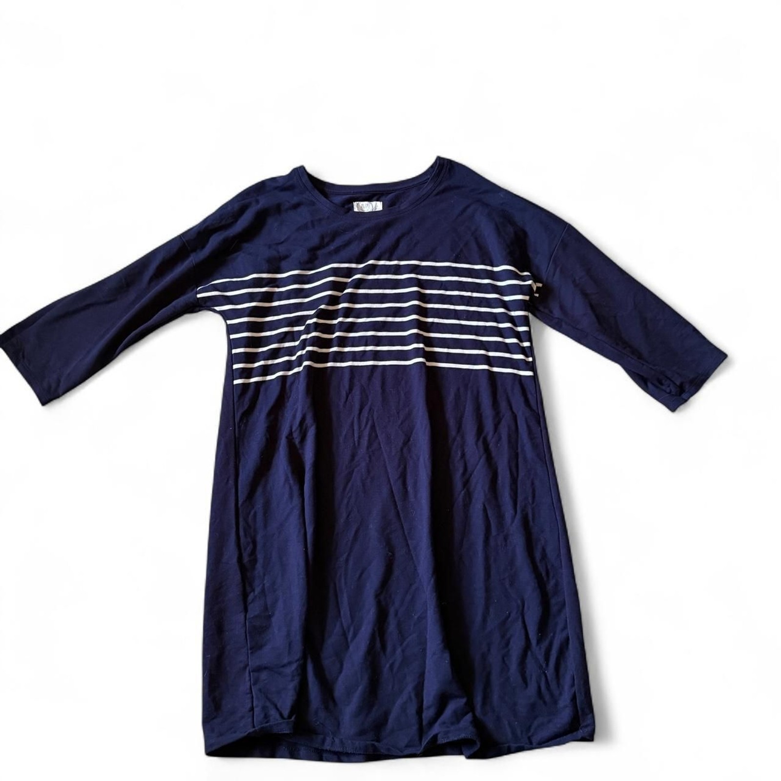 Maurices Women’s Navy and Blue Dress striped Large