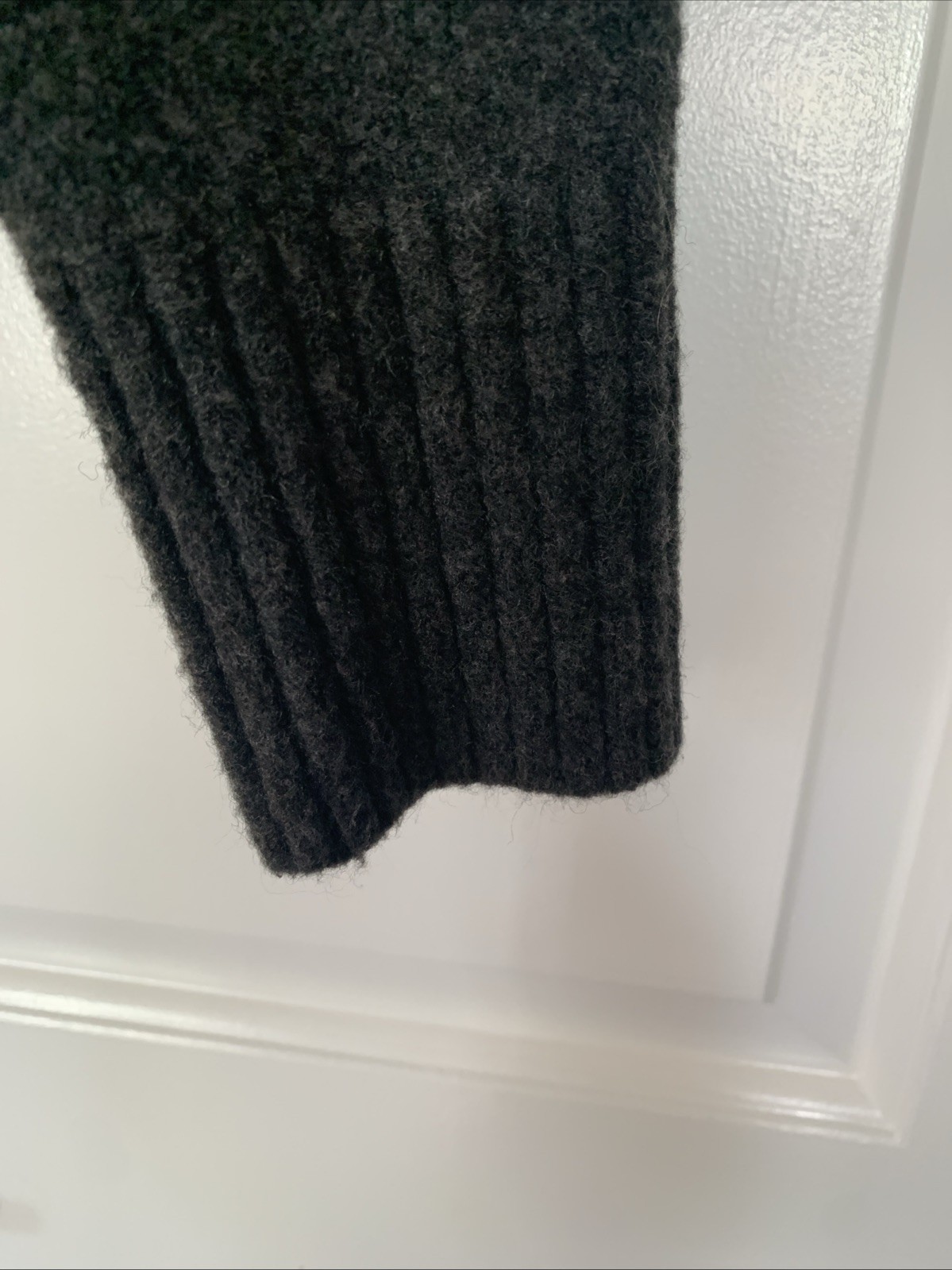 Zara Dark Gray Cropped Waist Turtleneck Sweater