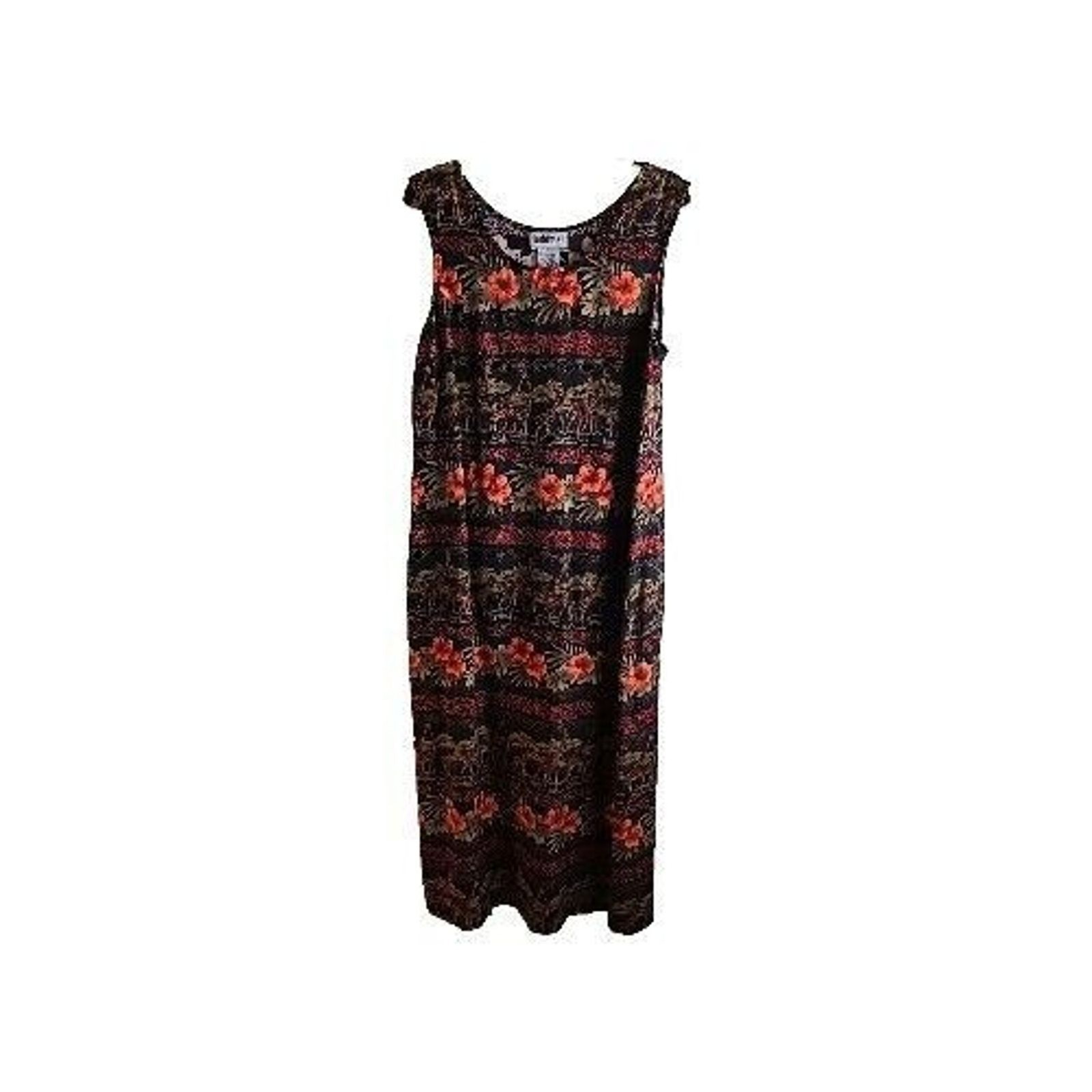 Just In Thyme LTD Womens Maxi Dress Size 18 Floral Sleeveless Tank Cruise
