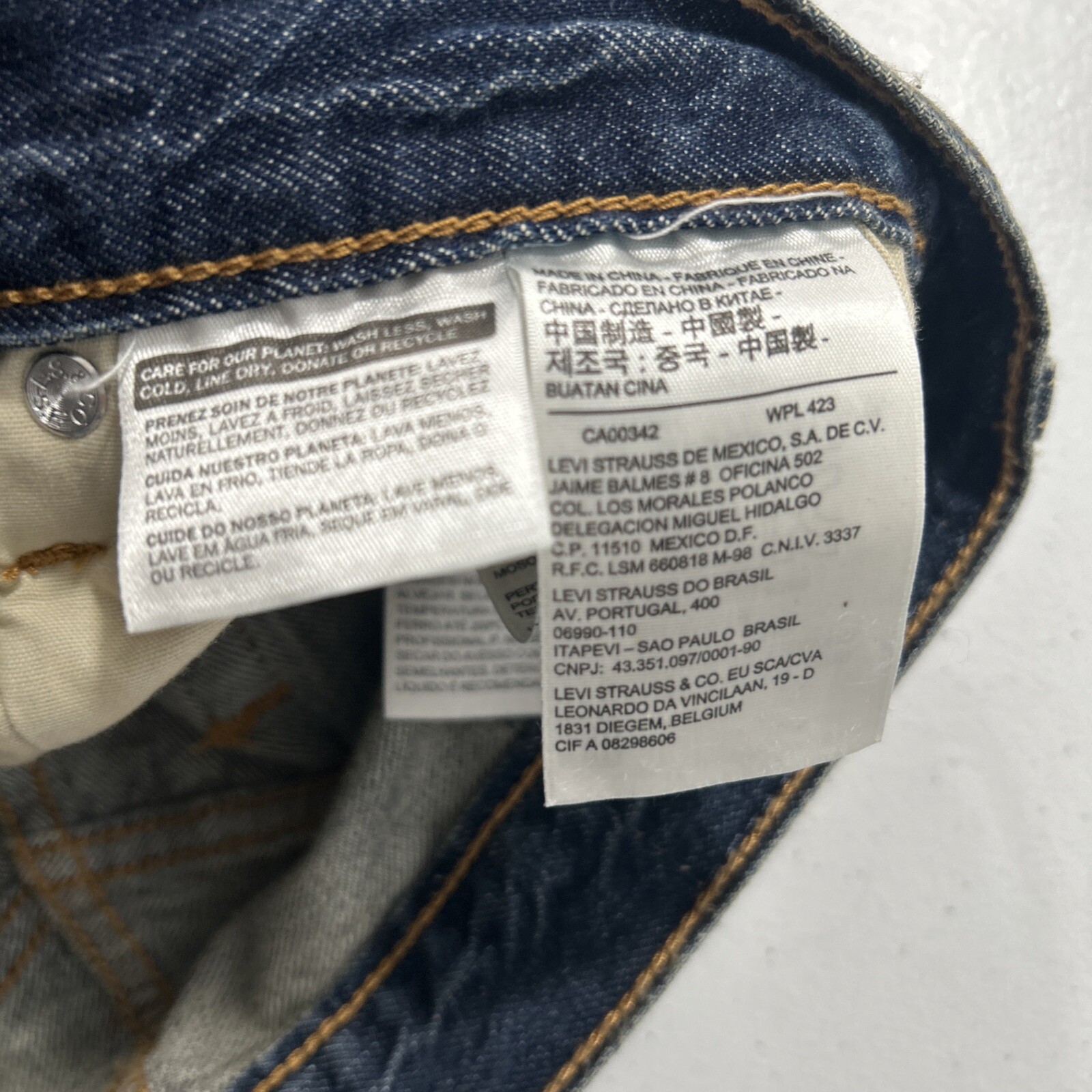 Levis 501 Jeans Womens 26 X32 Blue Original Fit Denim