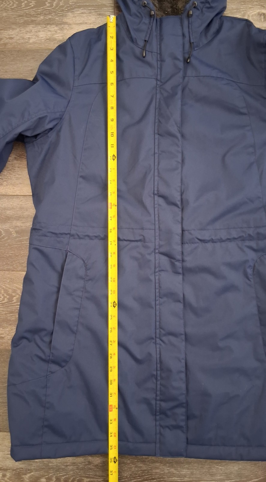 LL Bean Winter Warmer Coat Quilted Sherpa Fleece Lined Hooded Navy Size XL New