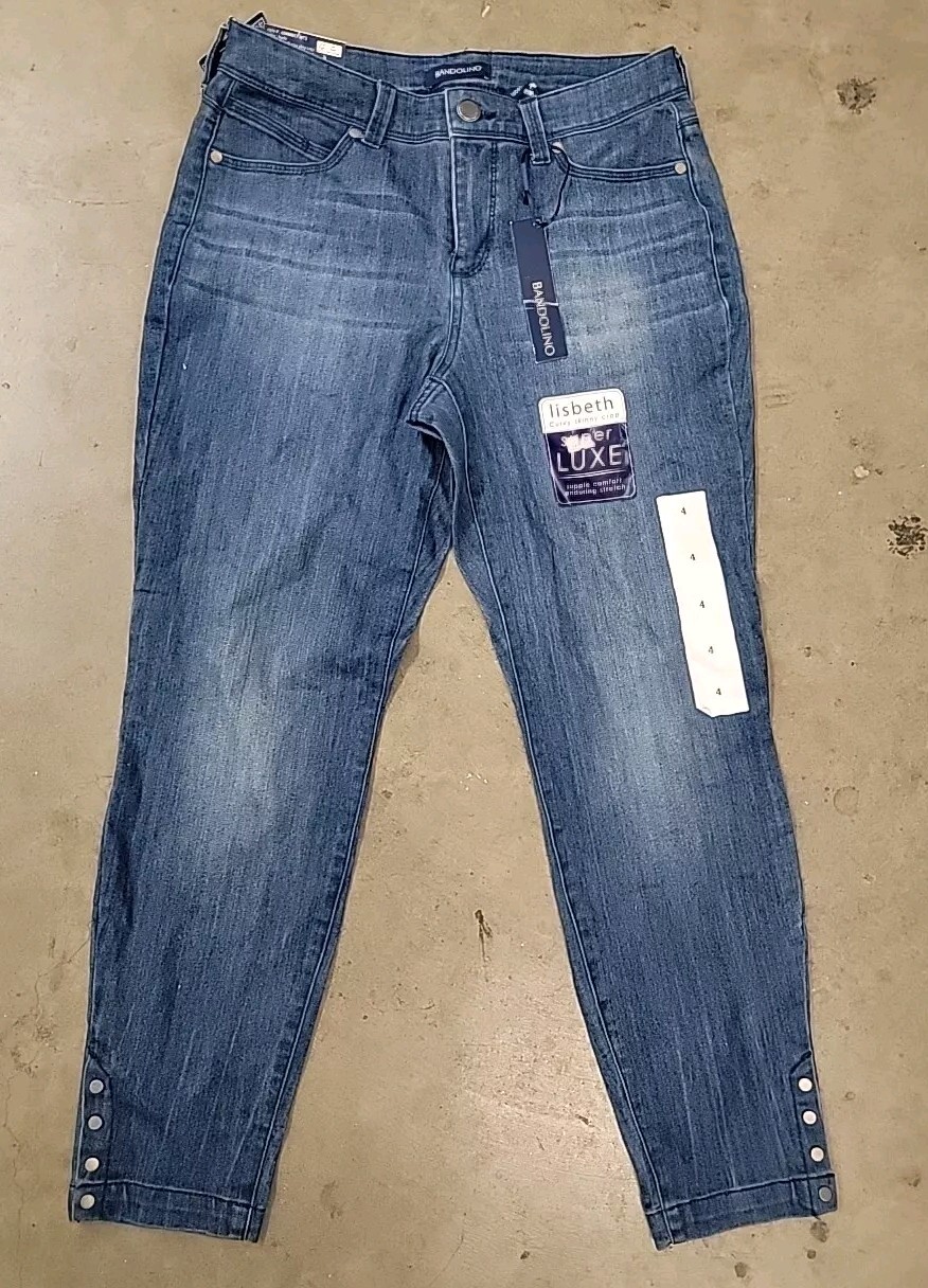 Badolinon Jeans Women’s Size 4 Lisbeth Curvy Skinny Crop Snap Hem (29x27rvy