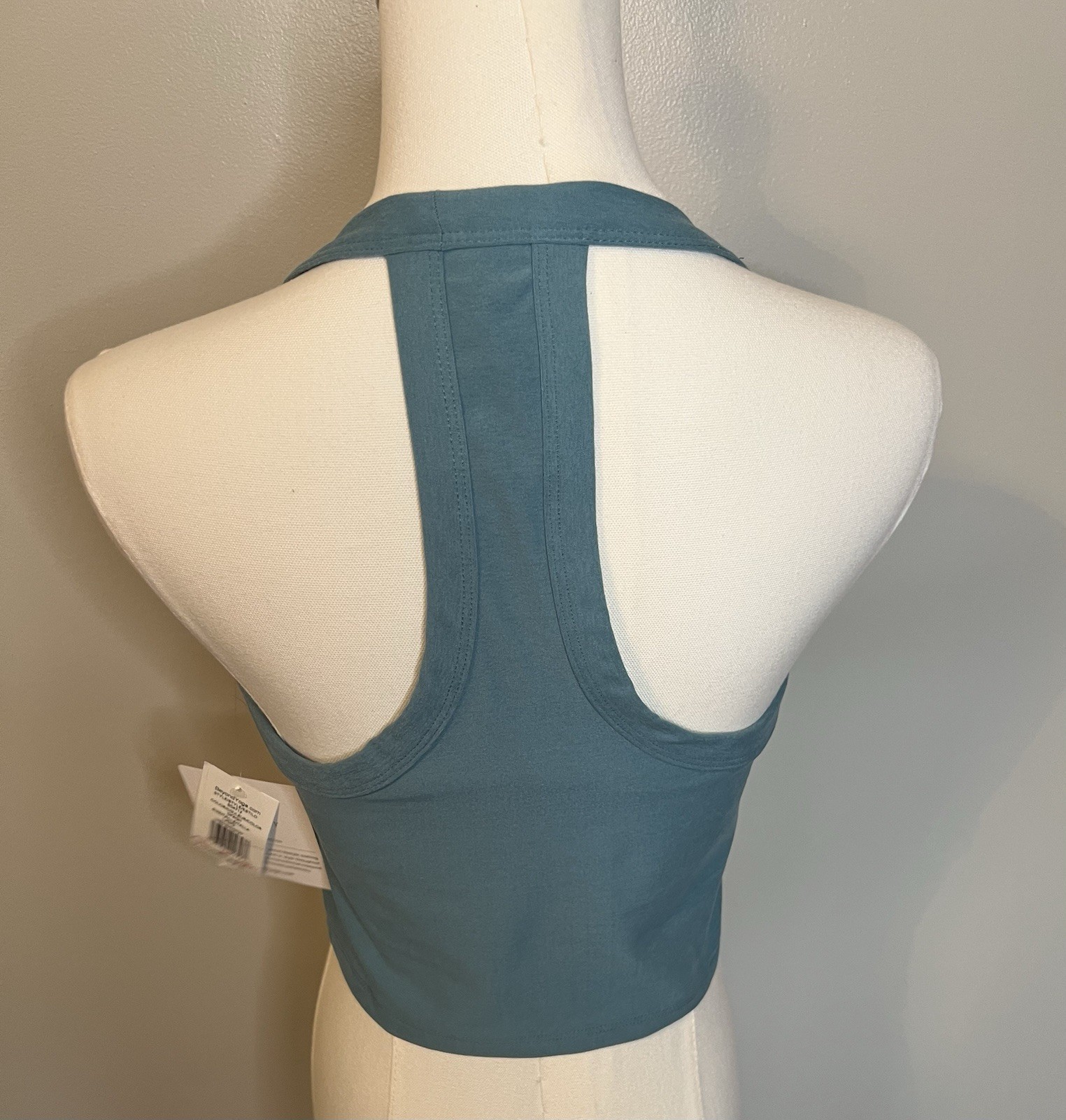 Beyond Yoga Spacedye Slim Racerback Cropped Tank Large Aqua Heather New With Tag