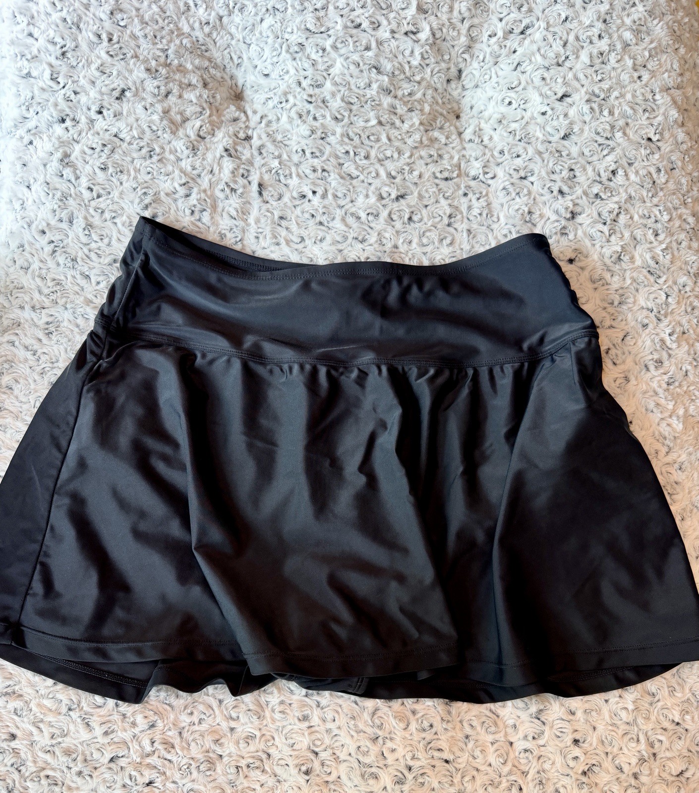 Shapermint Essentials Black Waist NWOT Swim Skirt XL Full Coverage