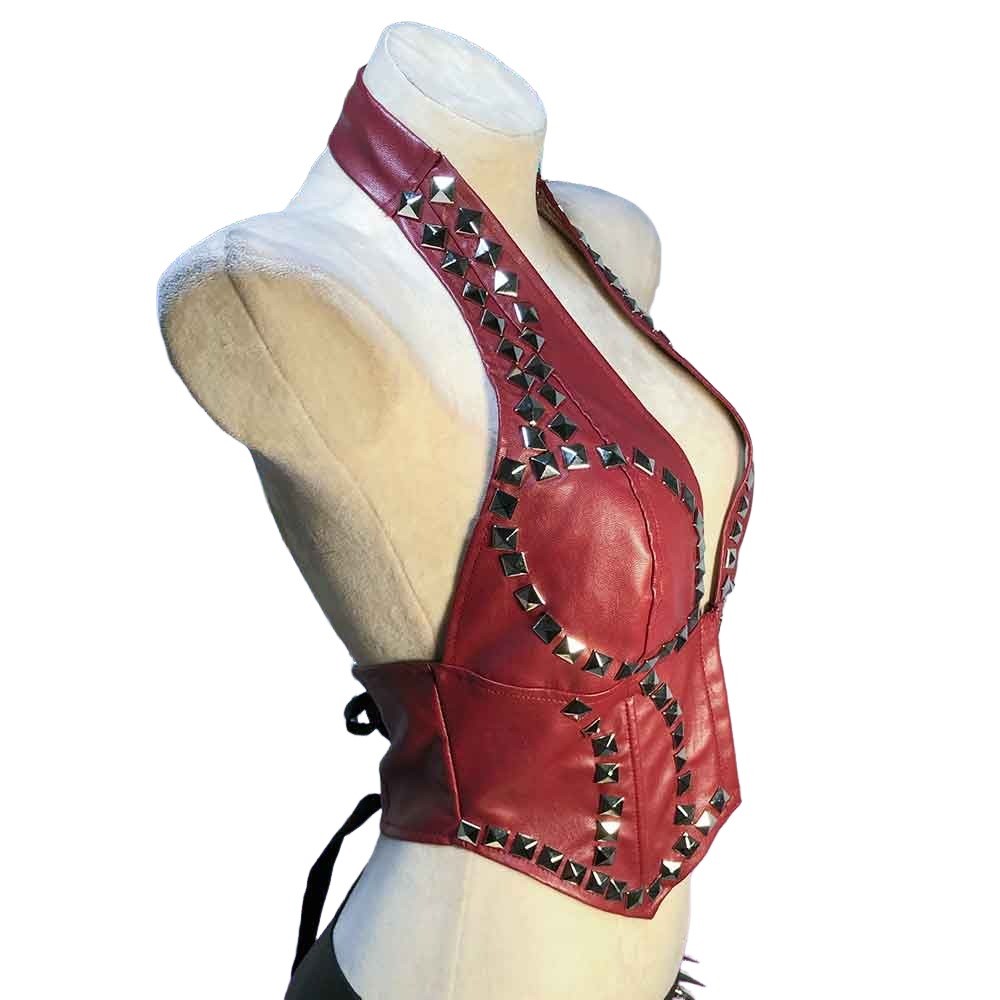 Goth Tops Grunge Spiked Y2K Punk Rock Clothes Boho Gothic Tank Emo Clothing