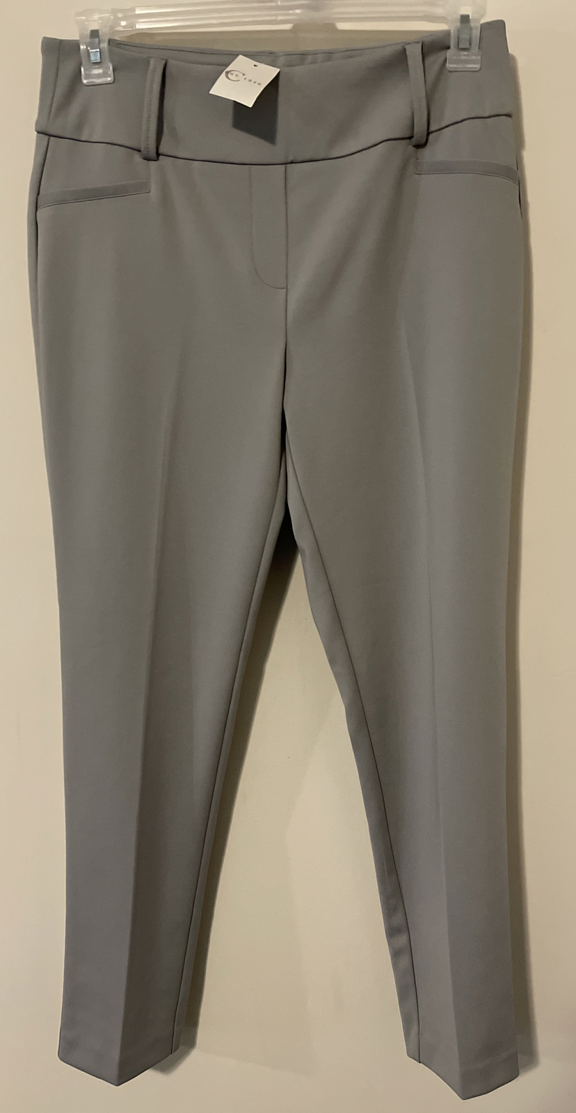 Est 1946 Women Gray Slim-Leg Wide Waistband Pull-On Stretch Dress Pant NWT!A2129
