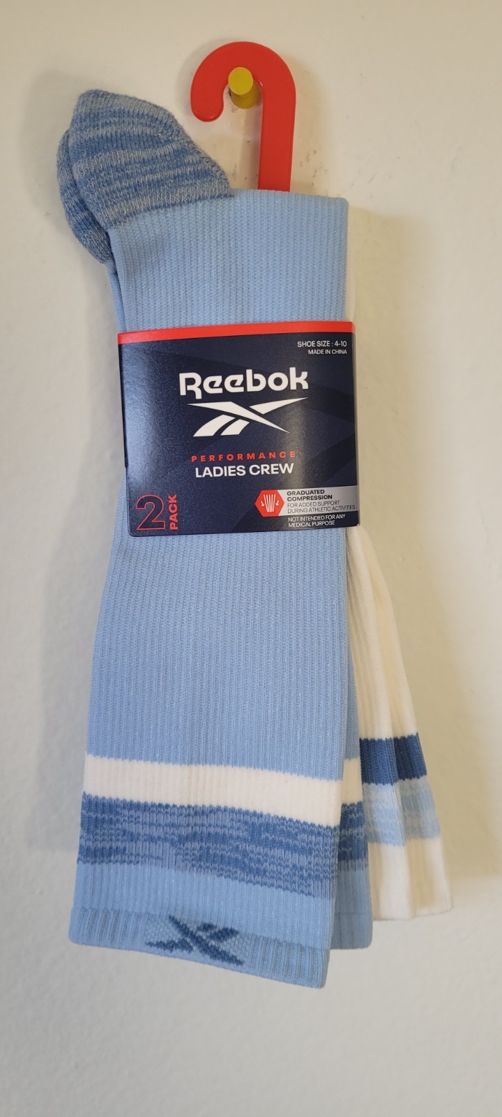 Reebok Ladies 2-Pairs performance Over the Calf Crew Socks. (74).