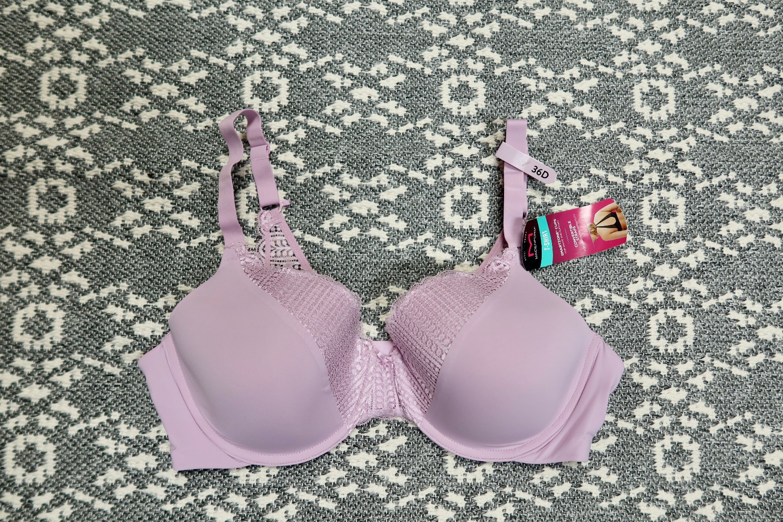 New Maidenform Comfort Devotion Underwire T-Shirt Bra Convertible Straps – 36D