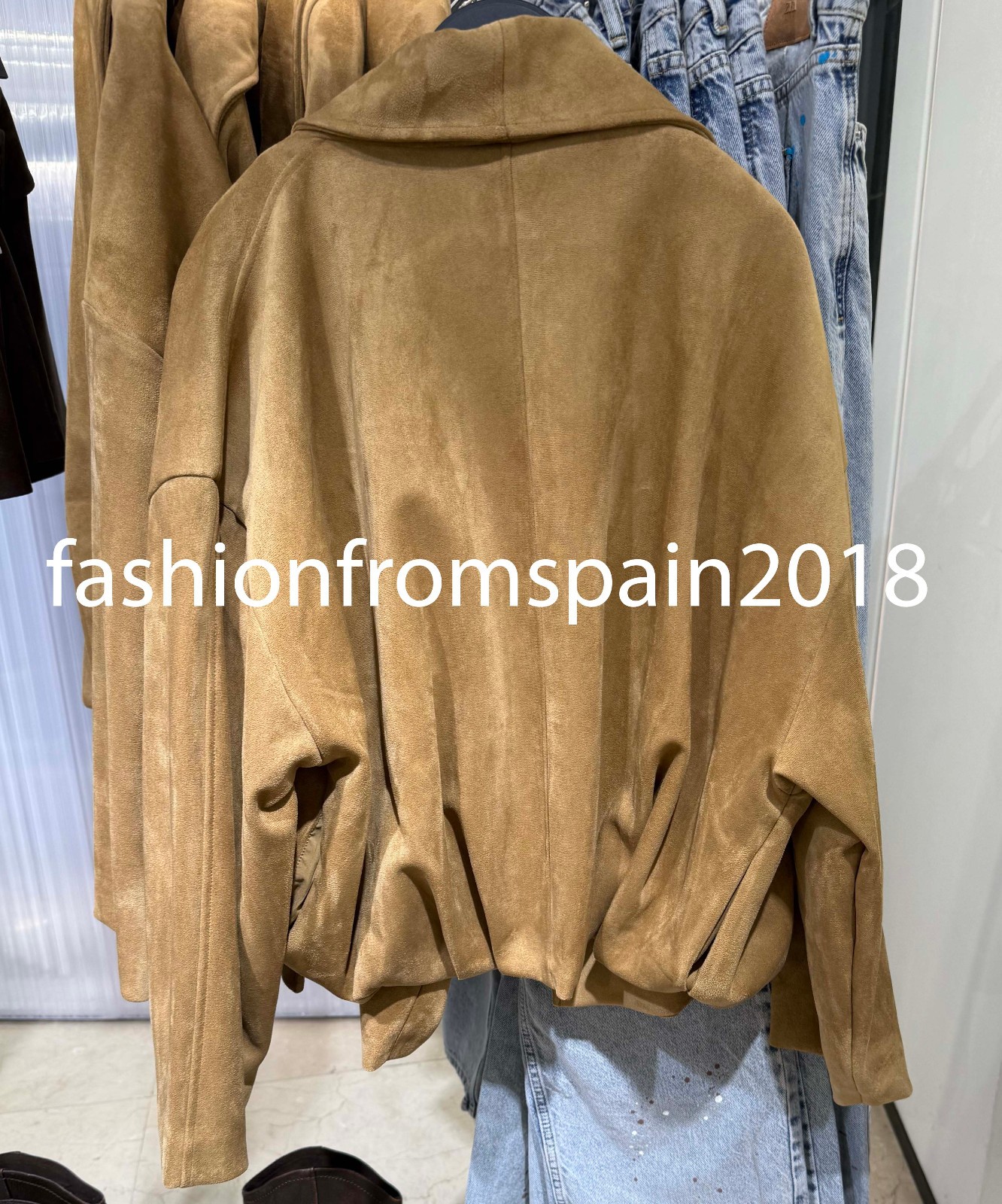 ZARA NEW WOMAN FAUX SUEDE WRAP JACKET DARK CAMEL S,M,L 4344/151/751