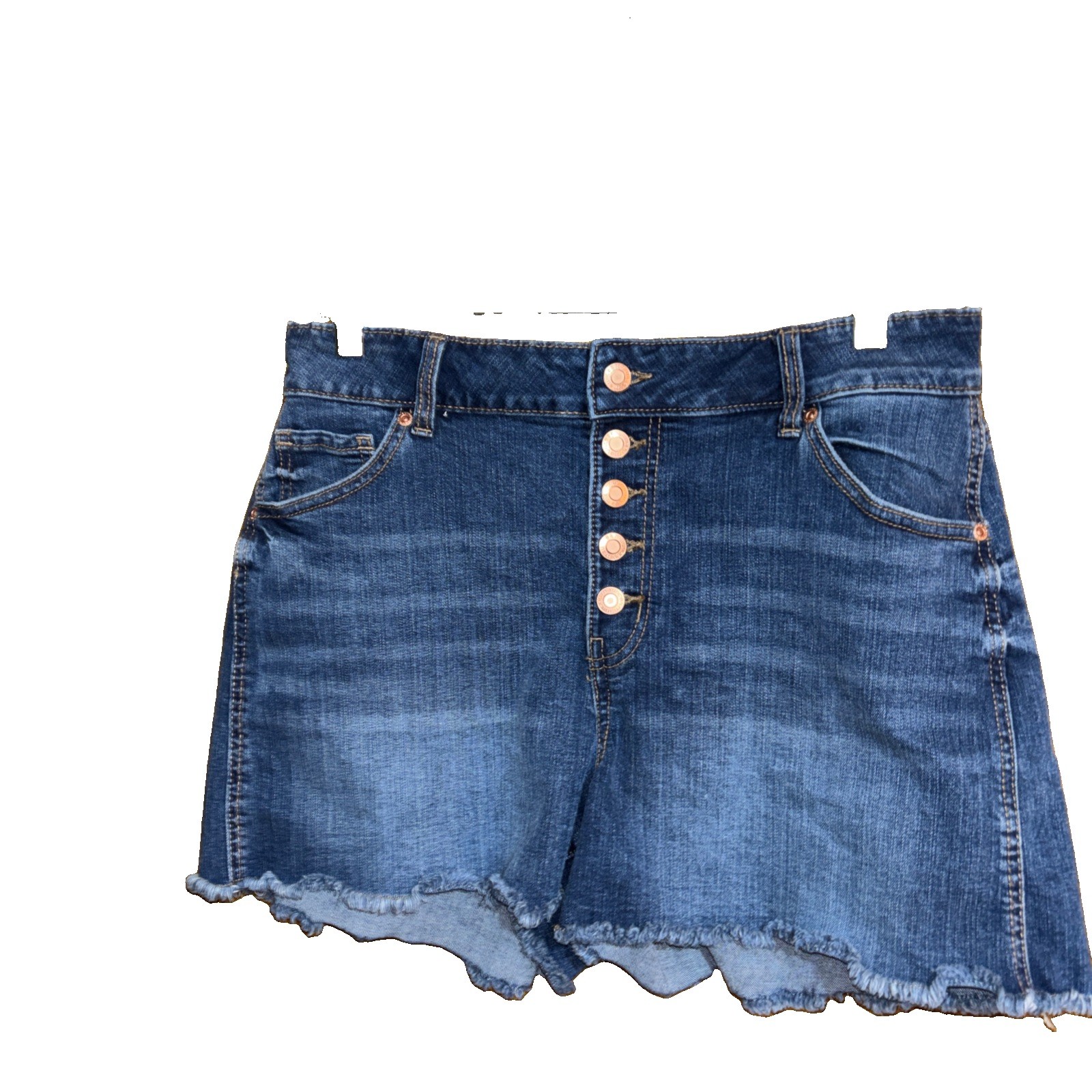 Shorts with button closure