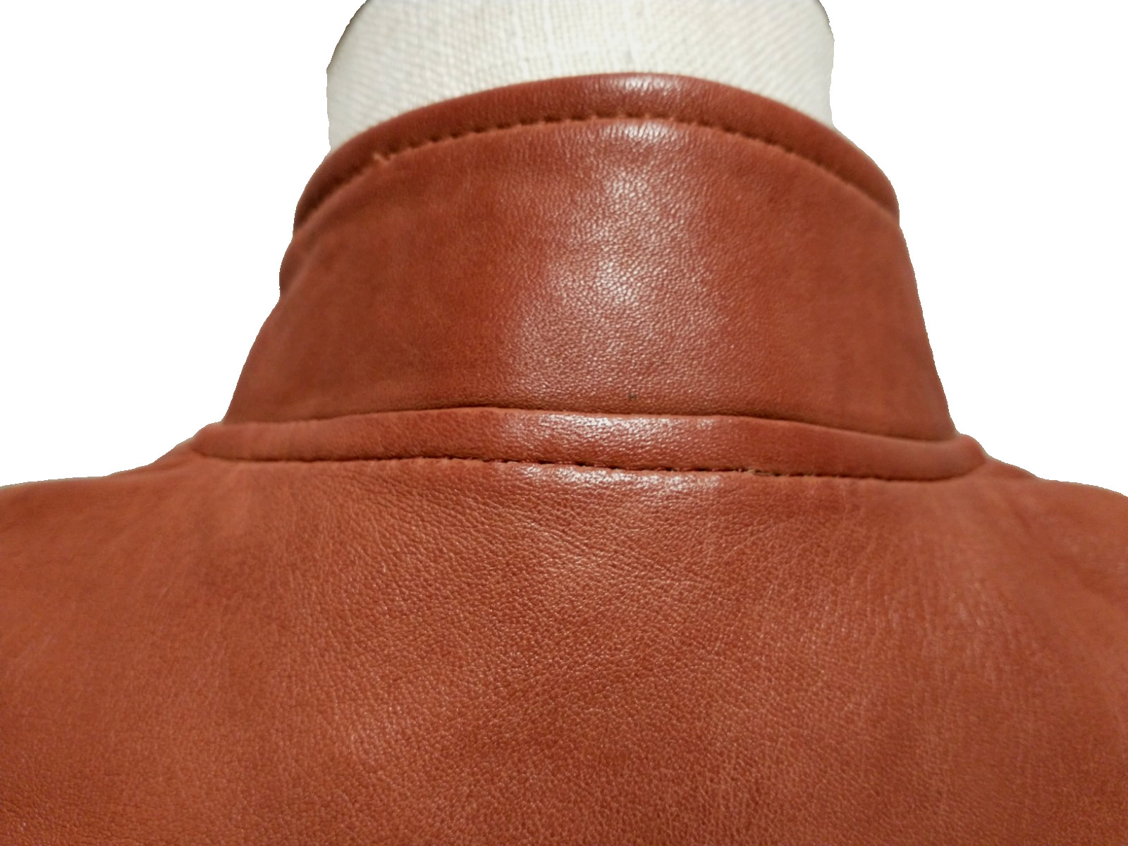 NWOT Real Leather Women’s Cognac Brown Soft Lamb Leather Biker Jacket Pakistan S